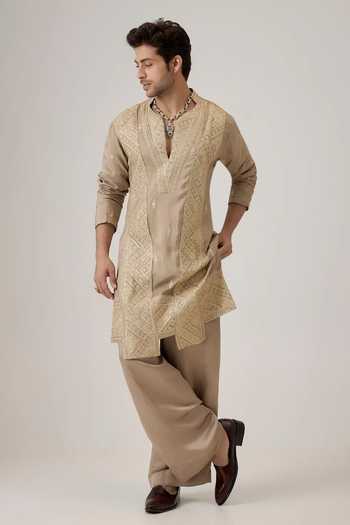 Mukti And Kavith Casa Embroidered Booti Kurta & Palazzo Set 