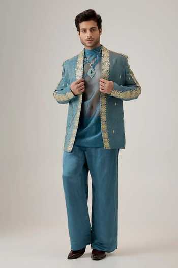 MUKTI AND KAVITH CASA The Regal Booti Embroidered Bandhgala Set 