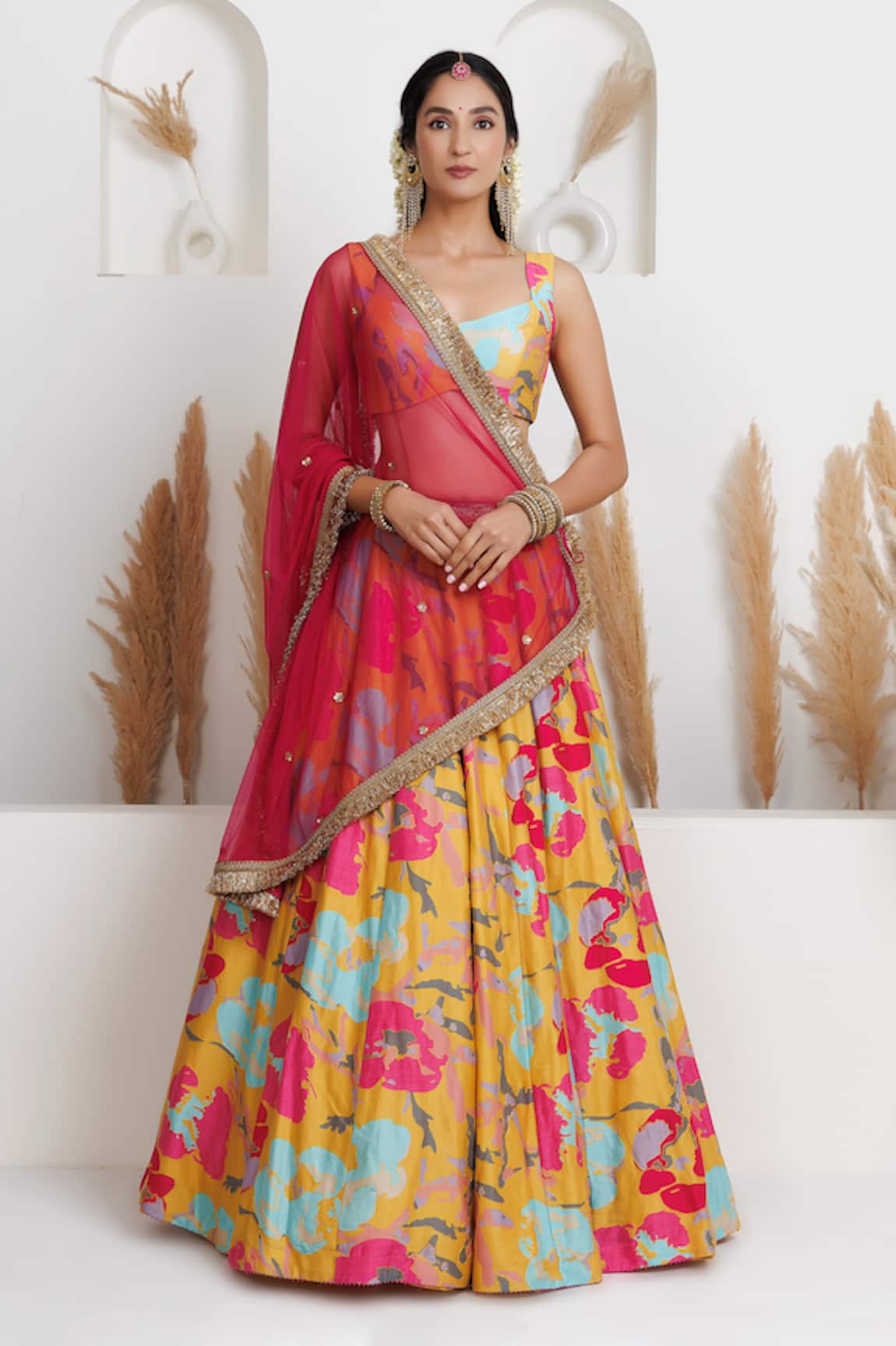 Monika Mathuria Datta Gul Printed Lehenga Blouse Set 