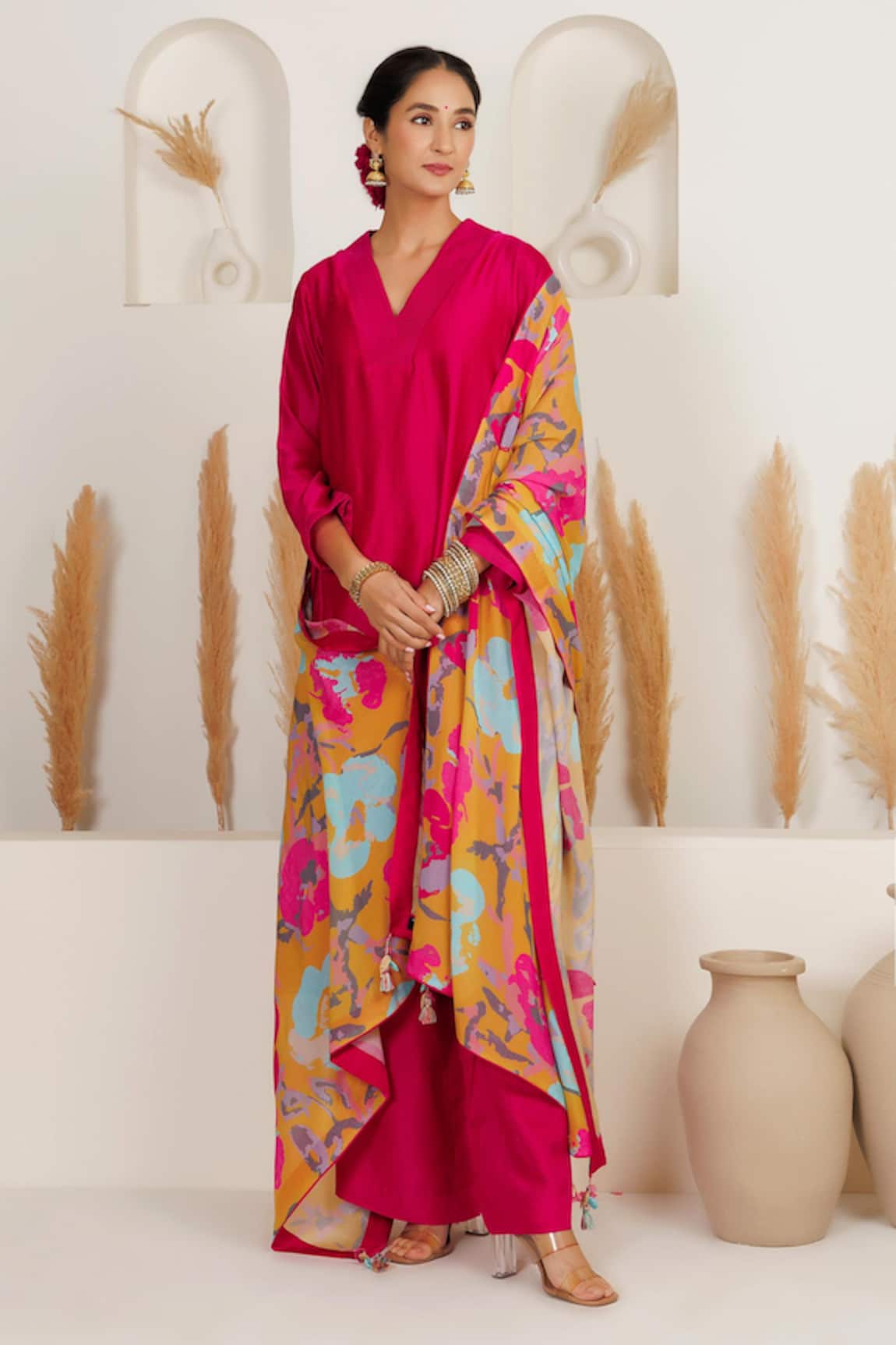 Monika Mathuria Datta Printed Dupatta & Kurta Set 