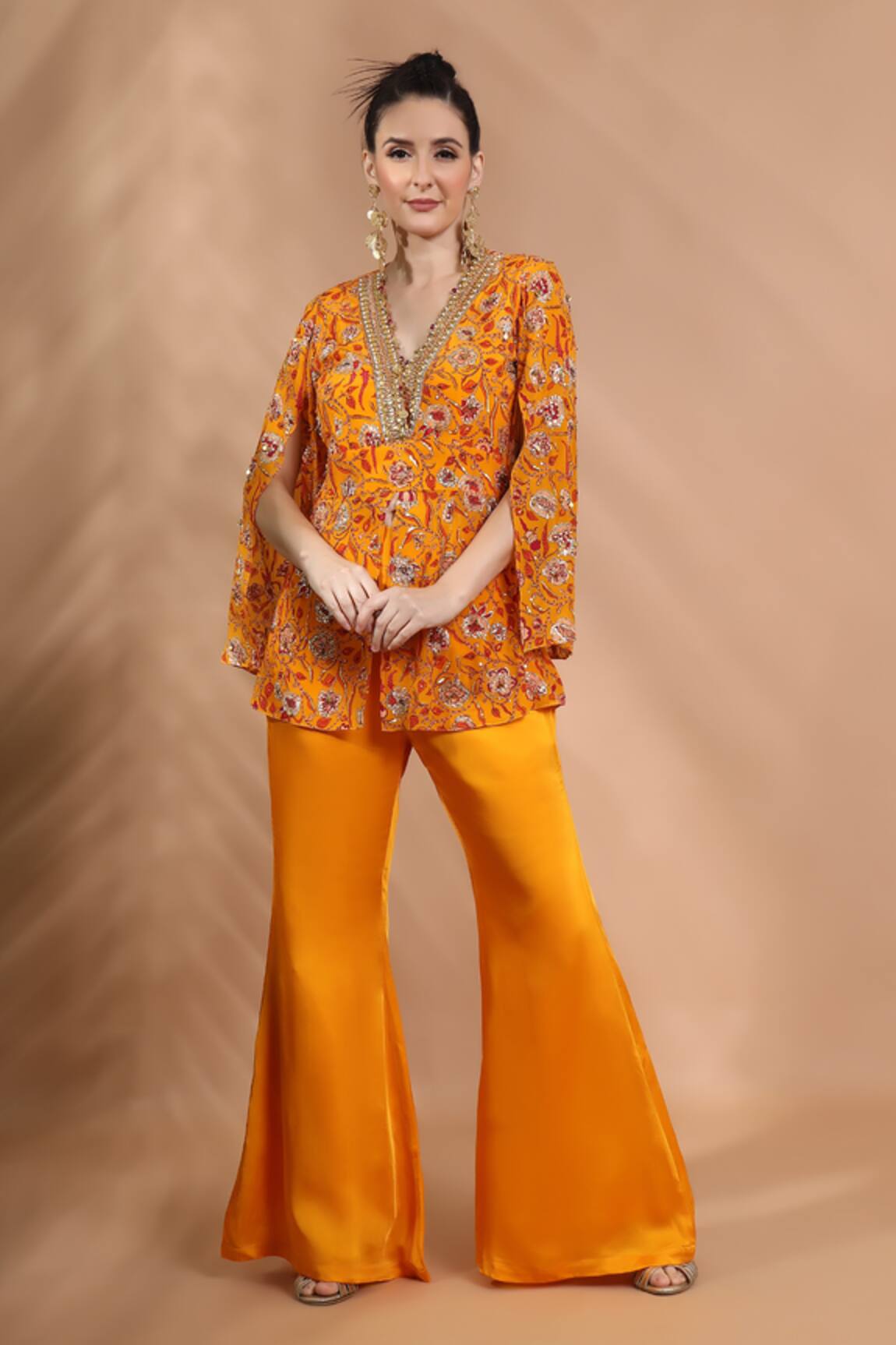 Shreya J Label Floral Hand Embellished Kurta Set 