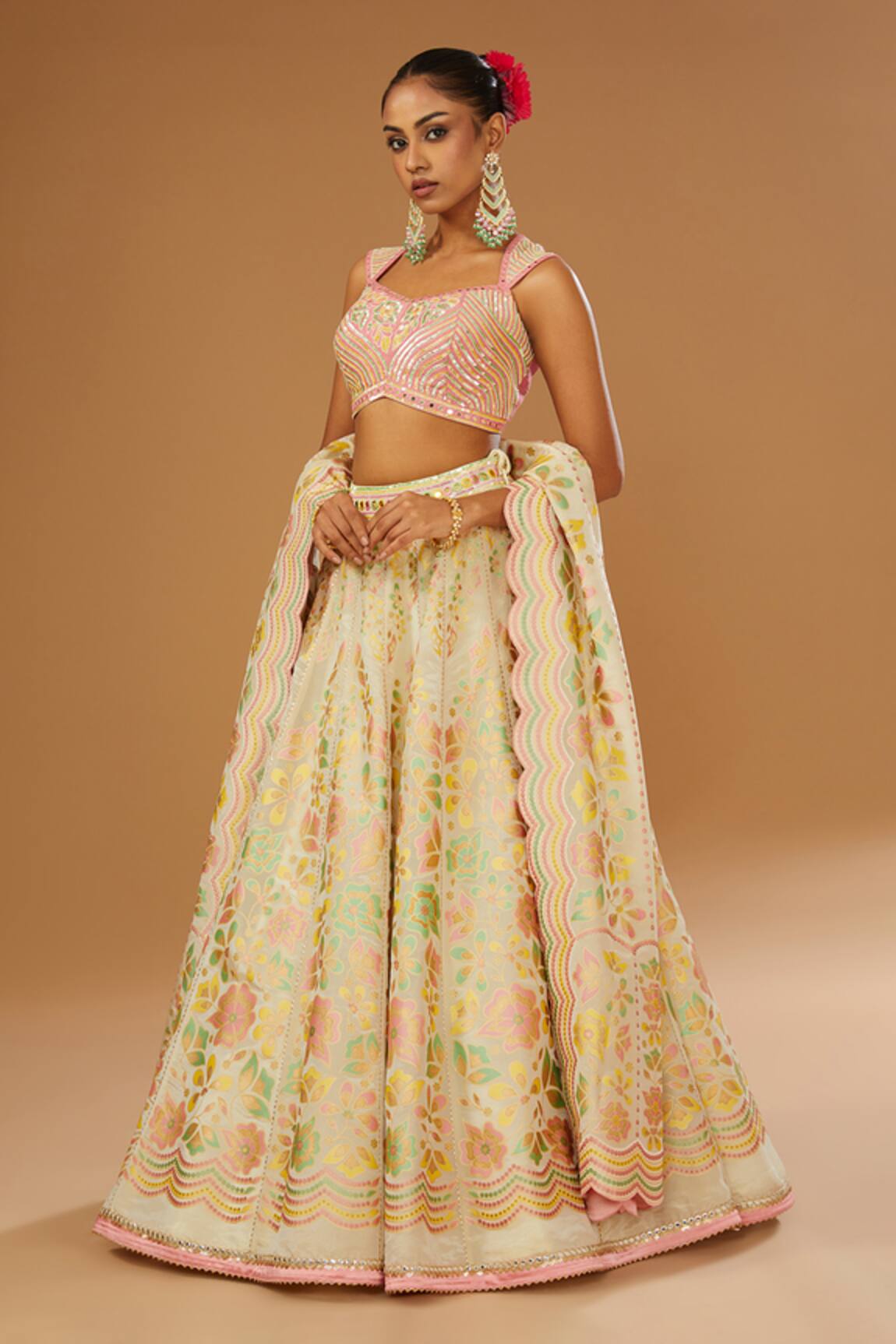 I Am Design Petal Print Lehenga Set 
