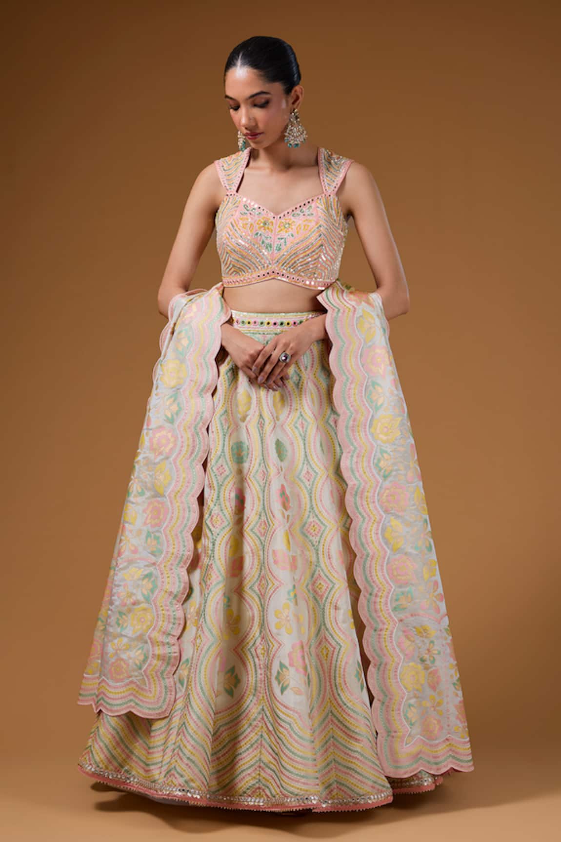I Am Design Bouquet Print Lehenga Set 