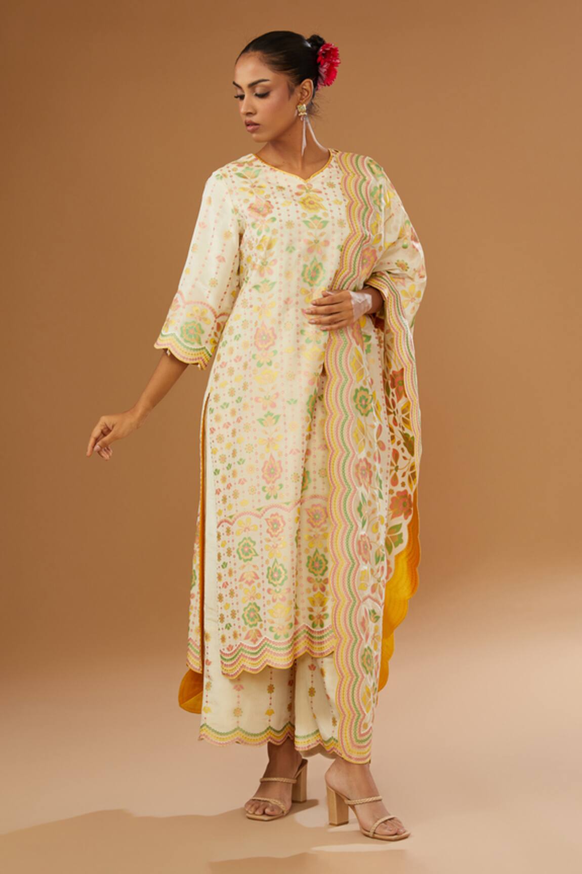 I Am Design Bloom Print Kurta Pant Set 