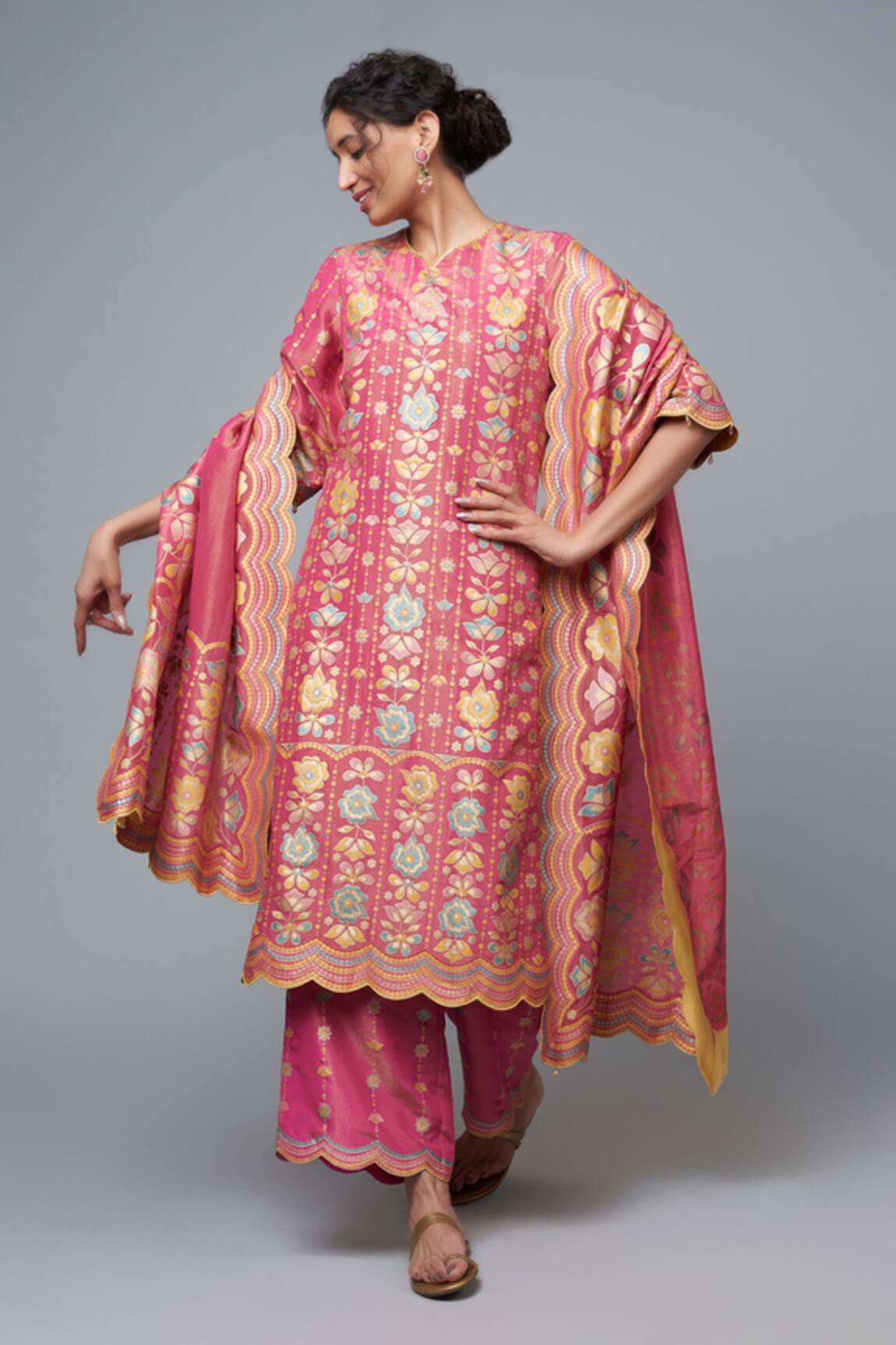 I Am Design Bloom Print Kurta Pant Set 