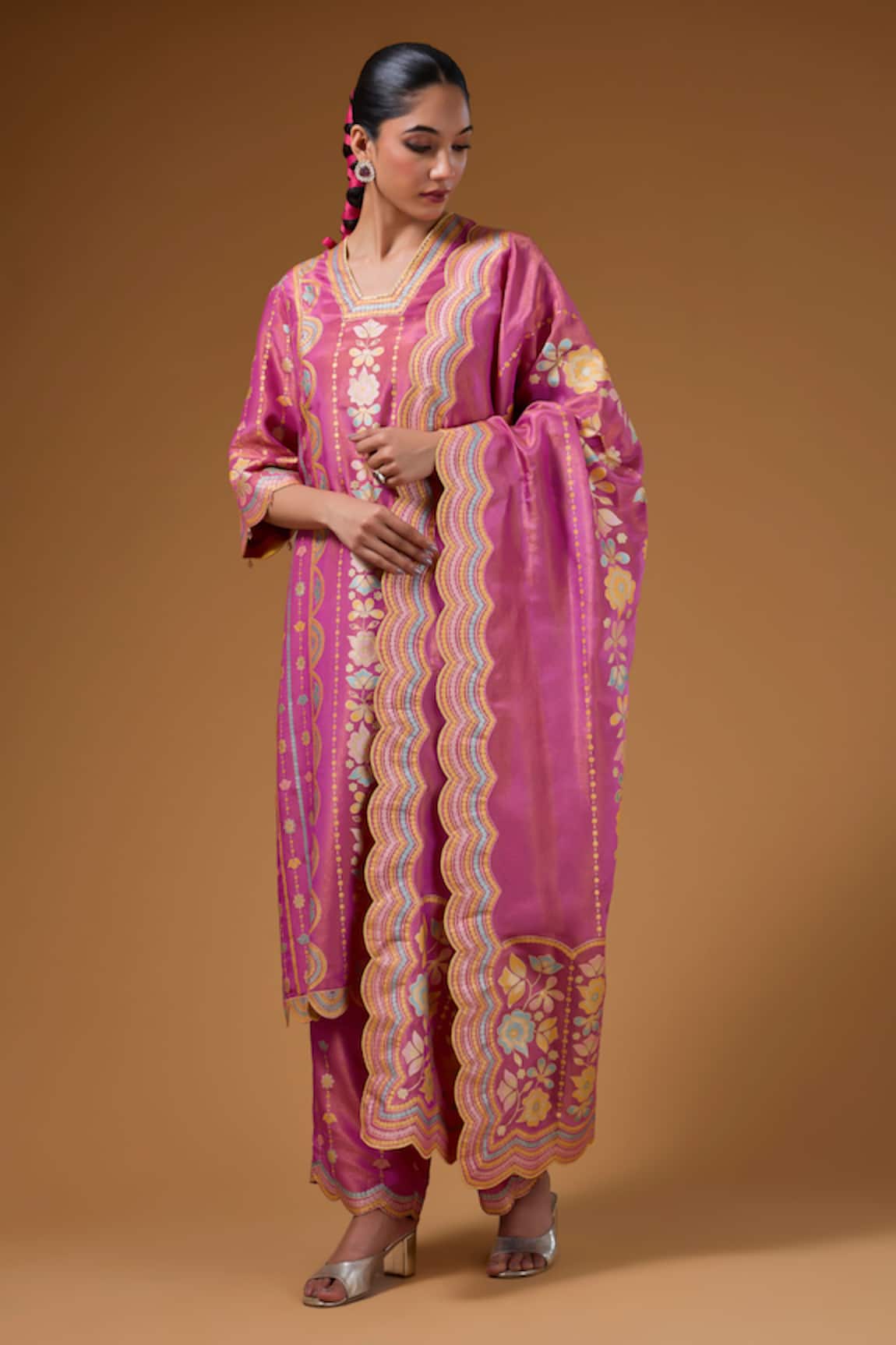 I Am Design Flora & Scallop Print Kurta Set 