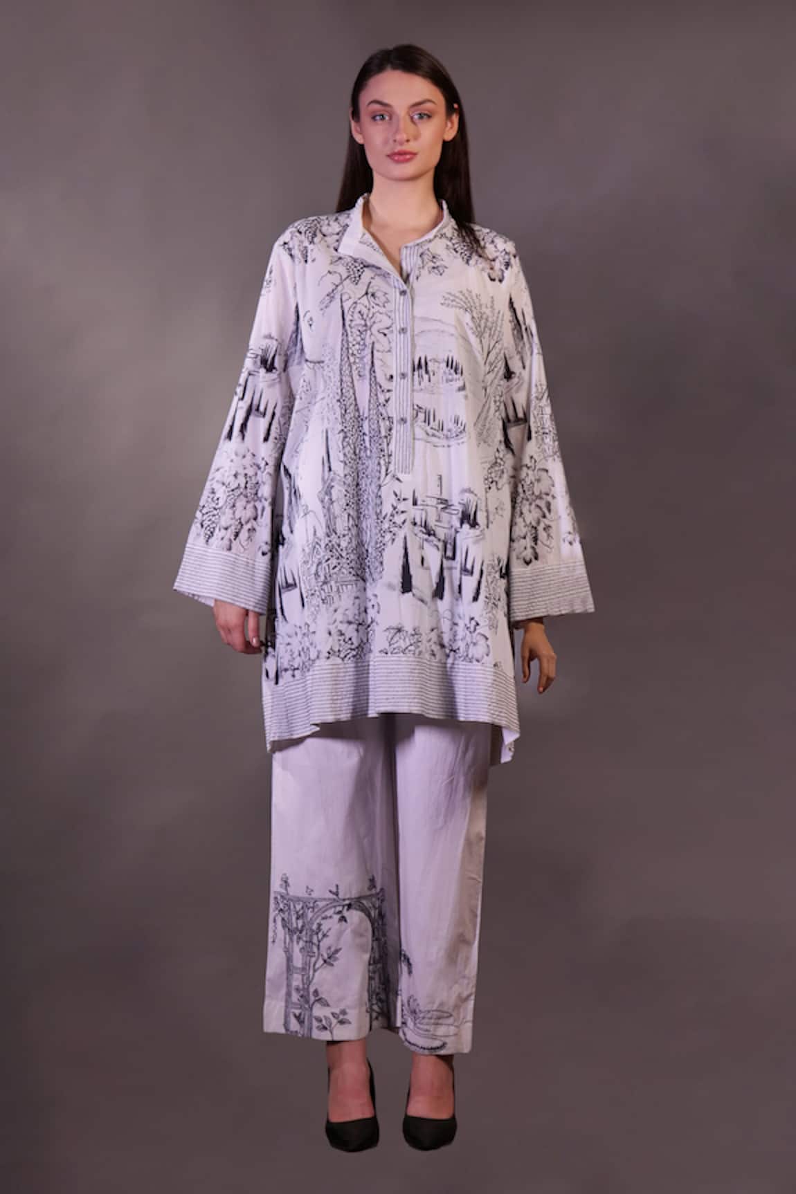 Rahul Singh Printed Tunic With Trouser 