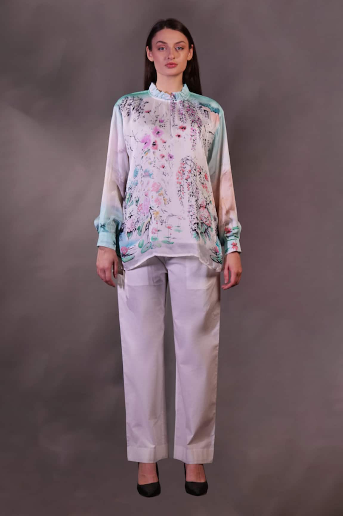 Rahul Singh Printed Top & Trouser Set 