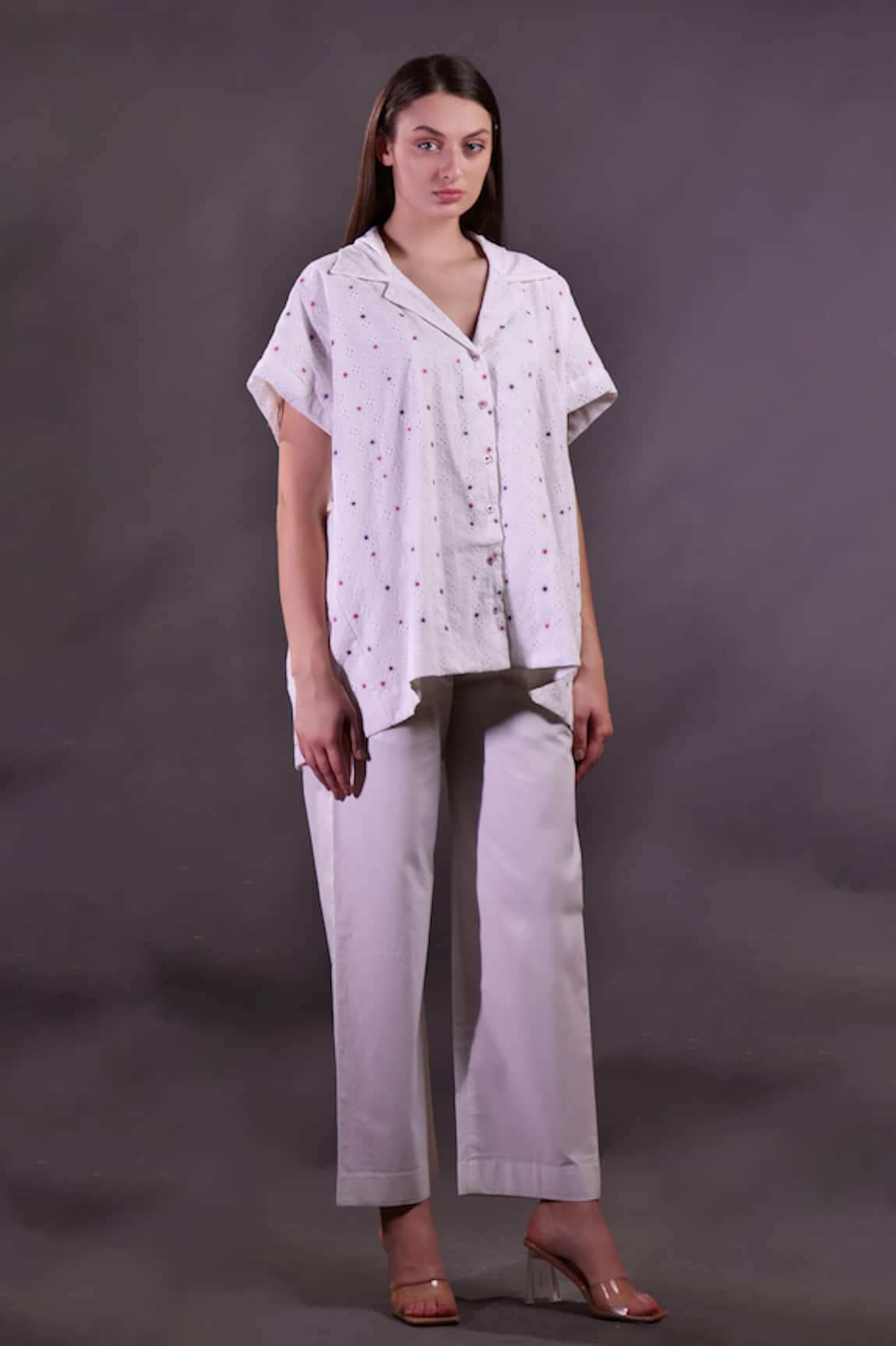 Rahul Singh Schiffli Embroidered Shirt & Trousers Set 