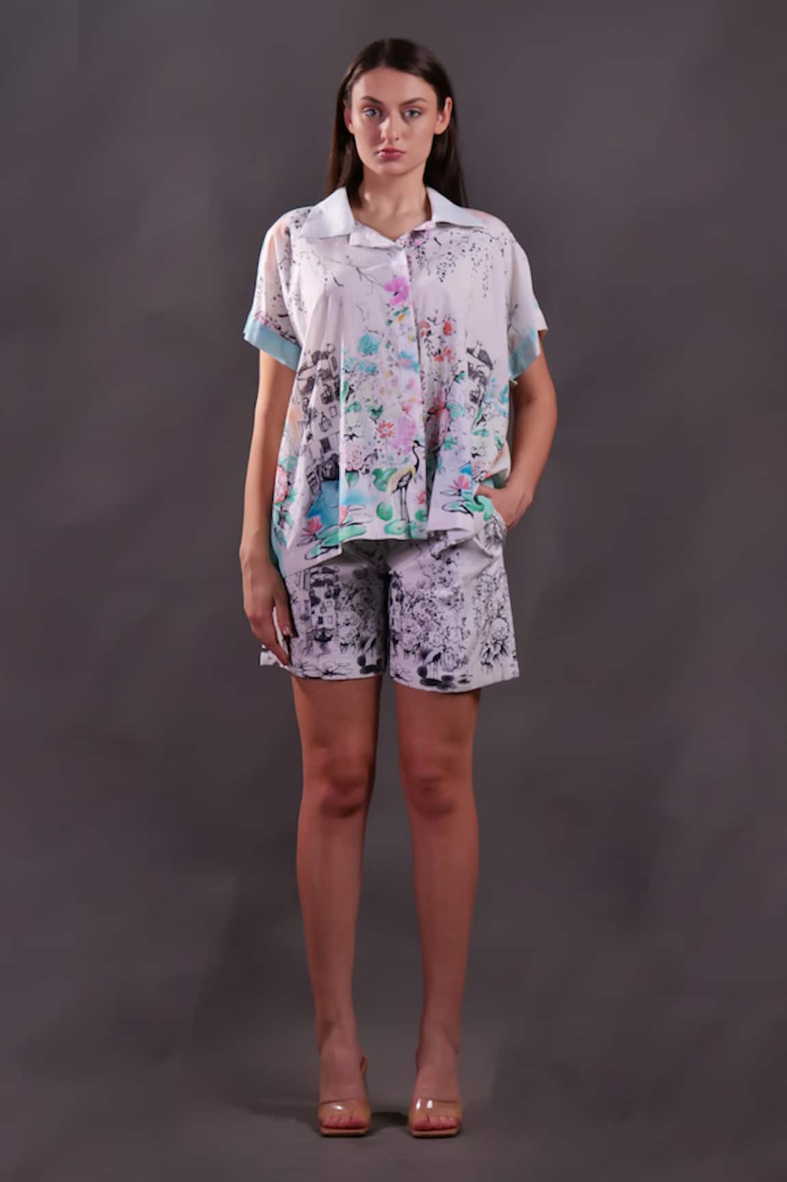 Rahul Singh Printed Shirt & Shorts Set 