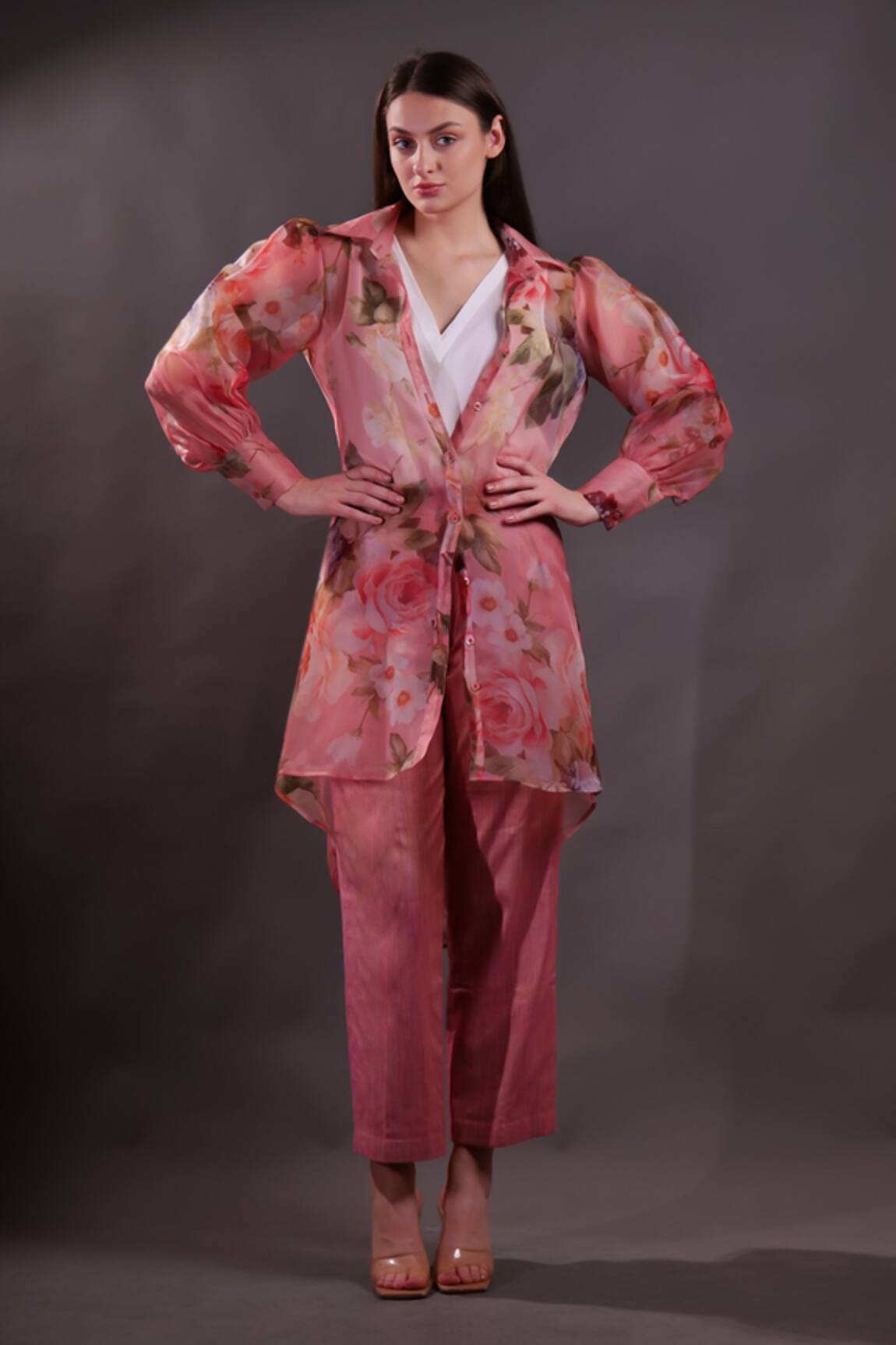 Rahul Singh Floral Print Shirt Trousers Set 