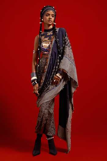Aseem Kapoor Sadhvi Draped Saree Set 