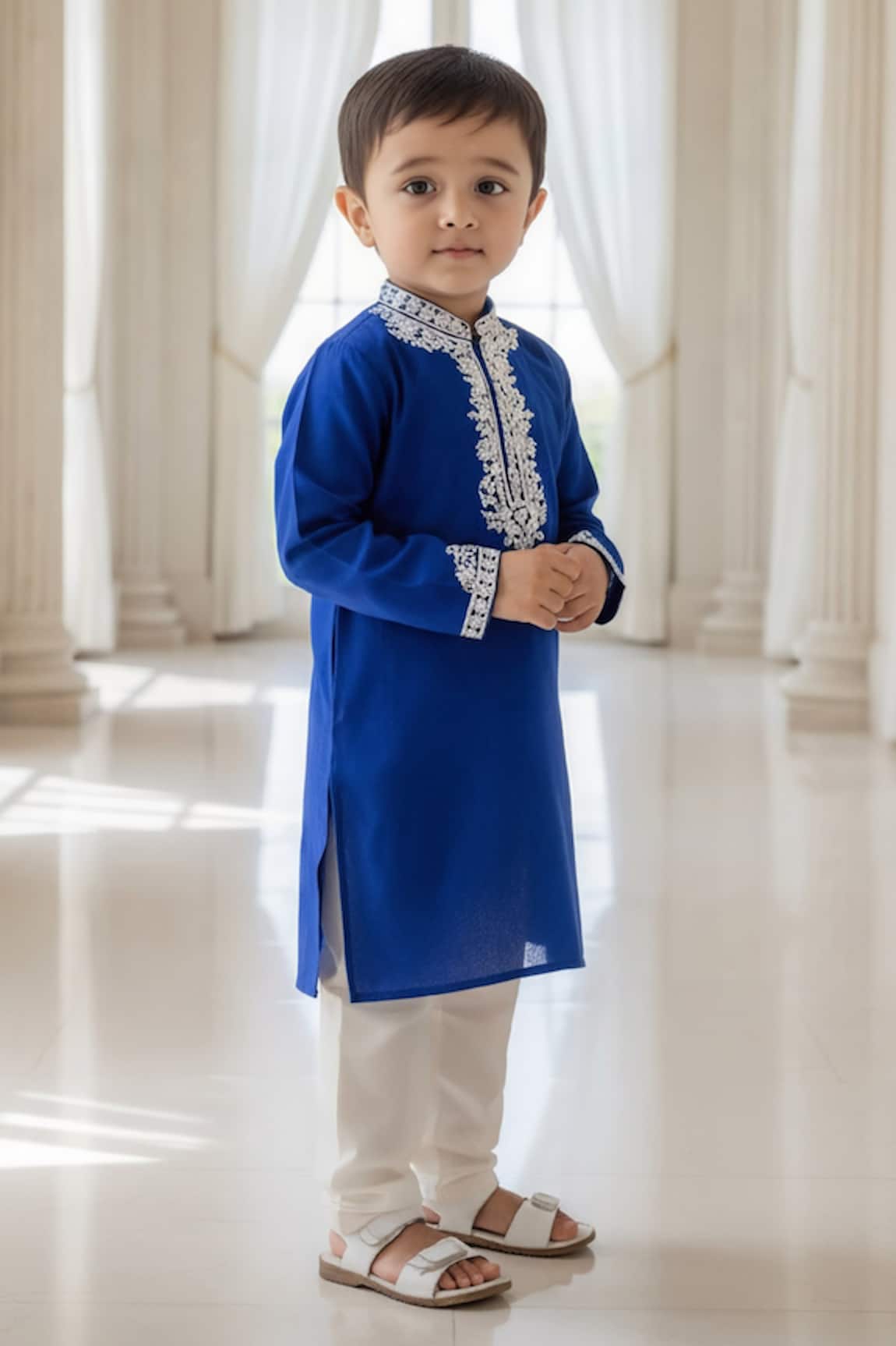 Fayon Kids Embroidered Kurta Pant Set 