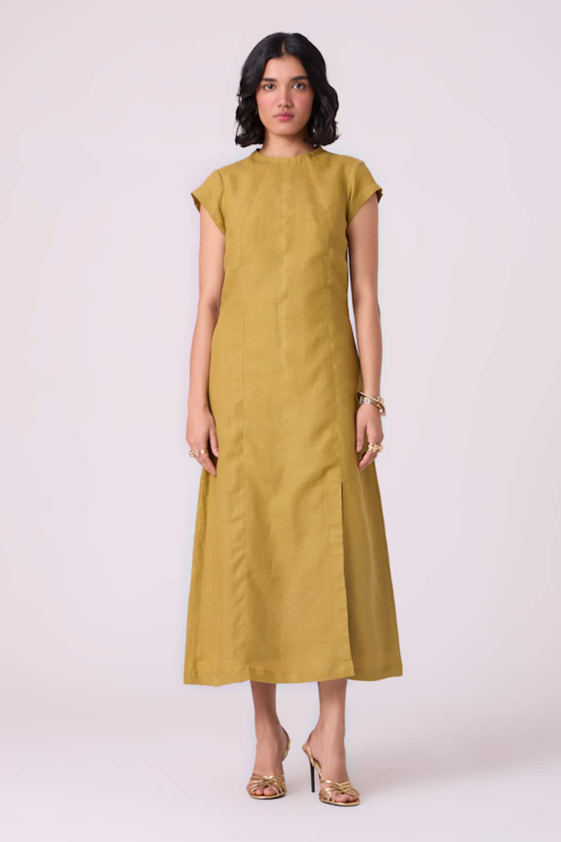 The Summer House Evgeny Linen Midi Dress 