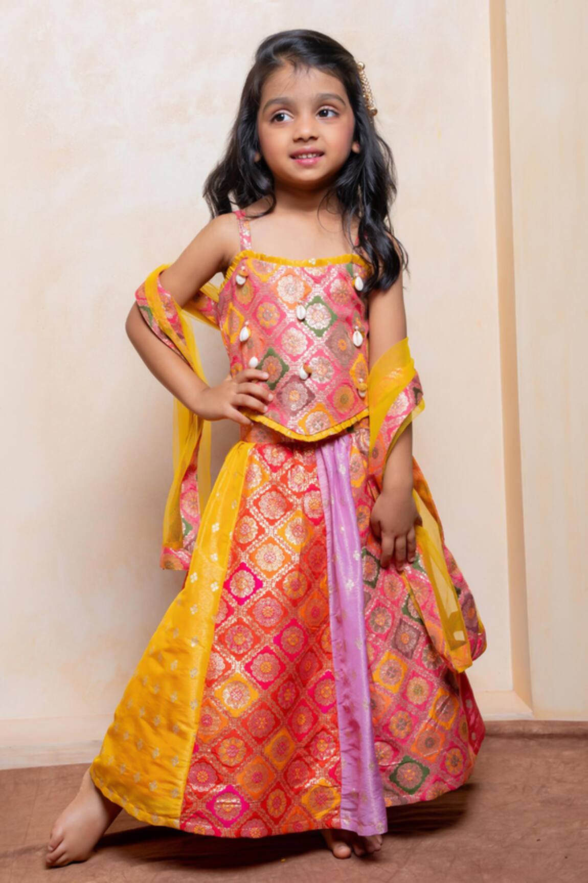 Kirti Agarwal - Pret N Couture Brocade Pattern Lehenga Set 