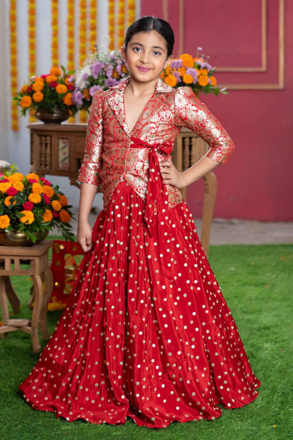 Kirti Agarwal - Pret N Couture Brocade Woven Jacket & Lehenga Set 
