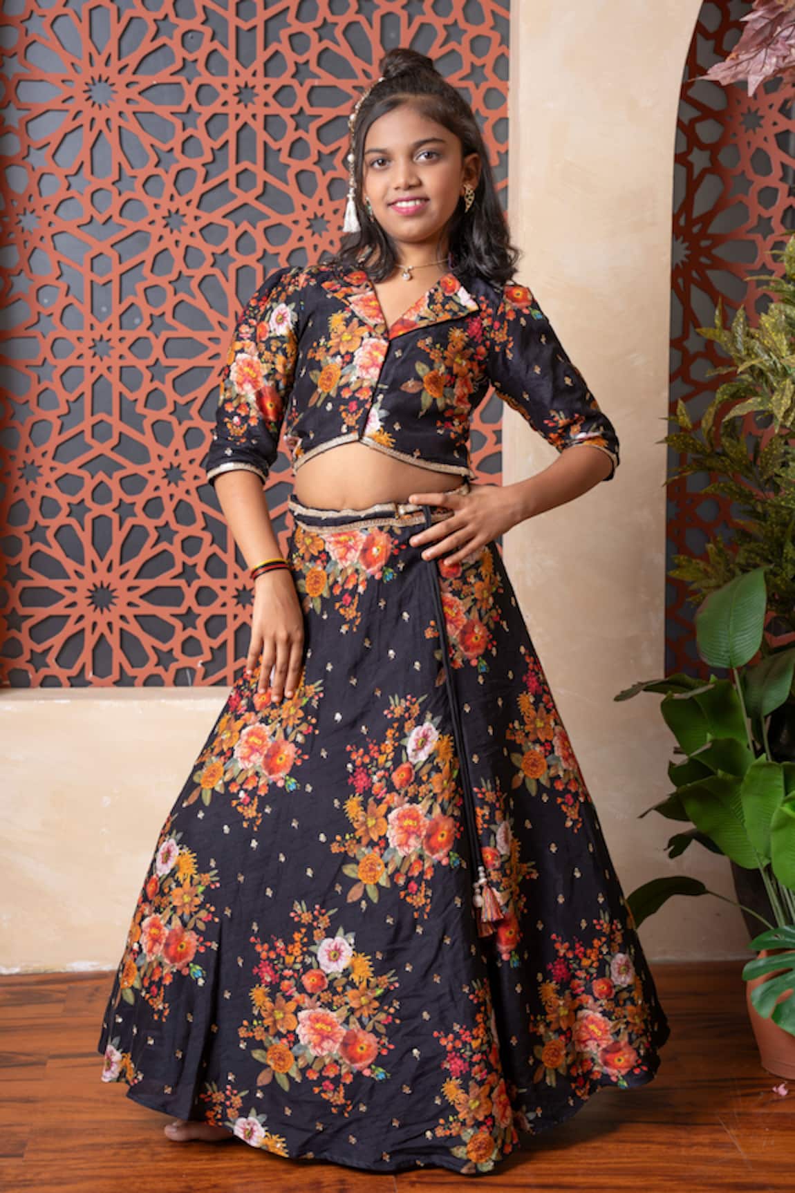 Kirti Agarwal - Pret N Couture Floral Embroidered Top With Lehenga 