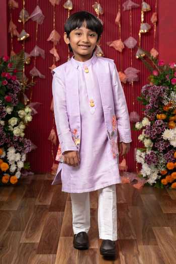 Kirti Agarwal - Pret N Couture Floral Embroidered Jacket Kurta Set