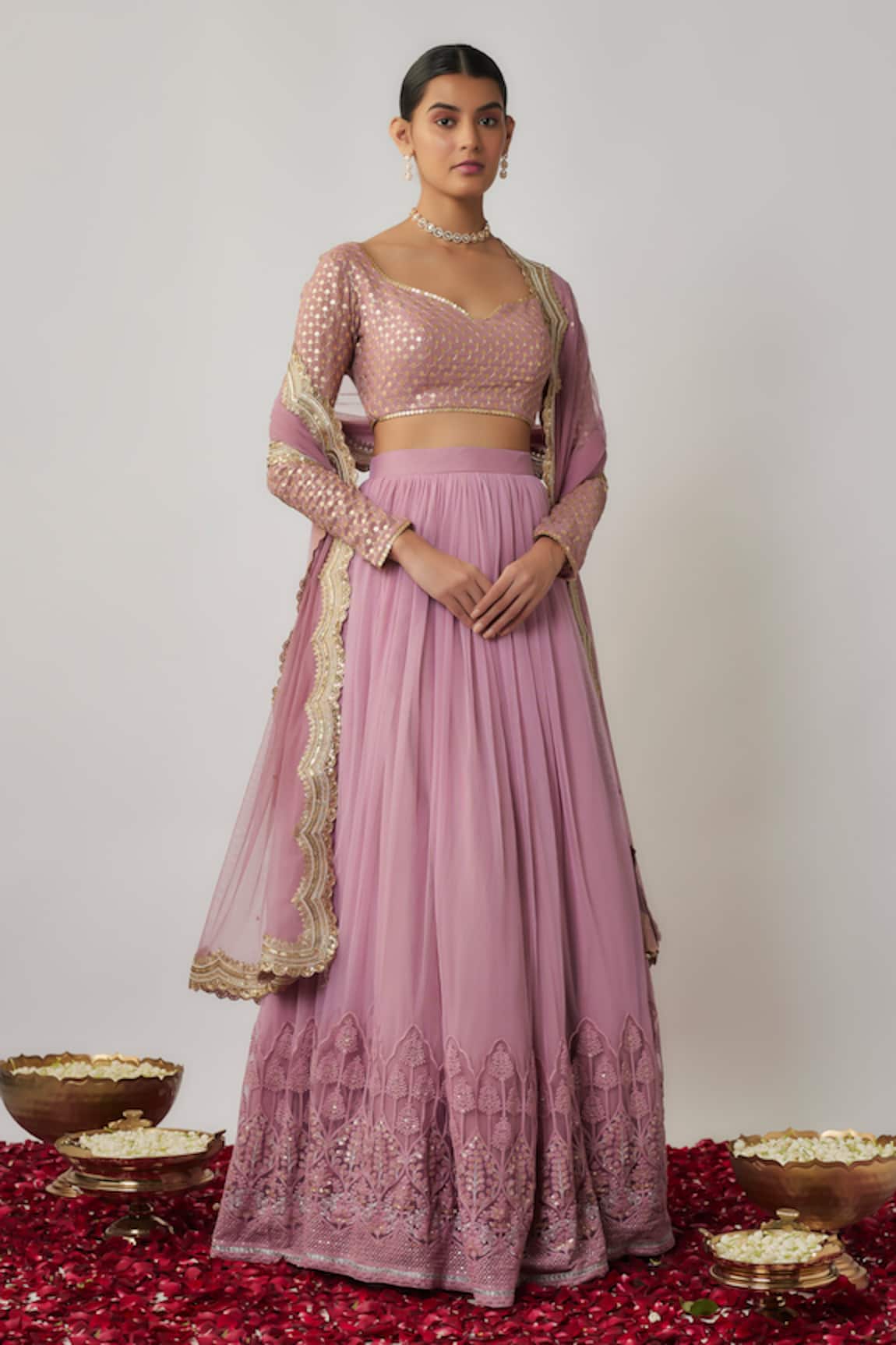 Renee label Arisa Thread Embroidered Lehenga Set
