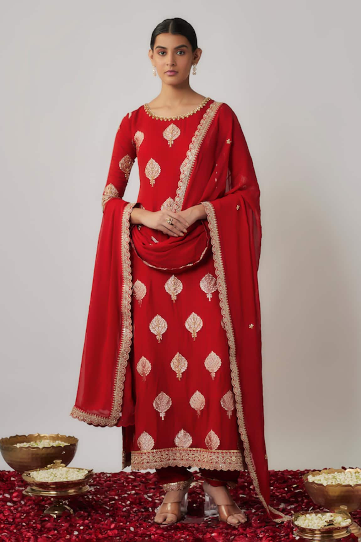 Renee label Aashia Banarasi Woven Kurta Pant Set