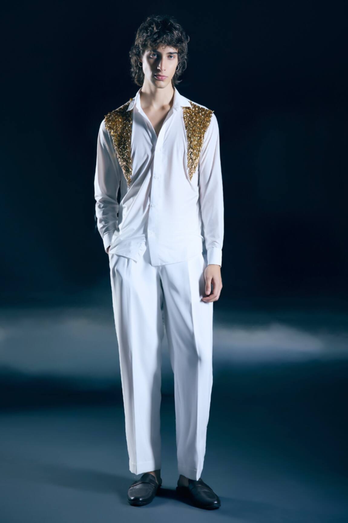 Nirmooha Aerion Aura Embroidered Shirt & Trousers Set 