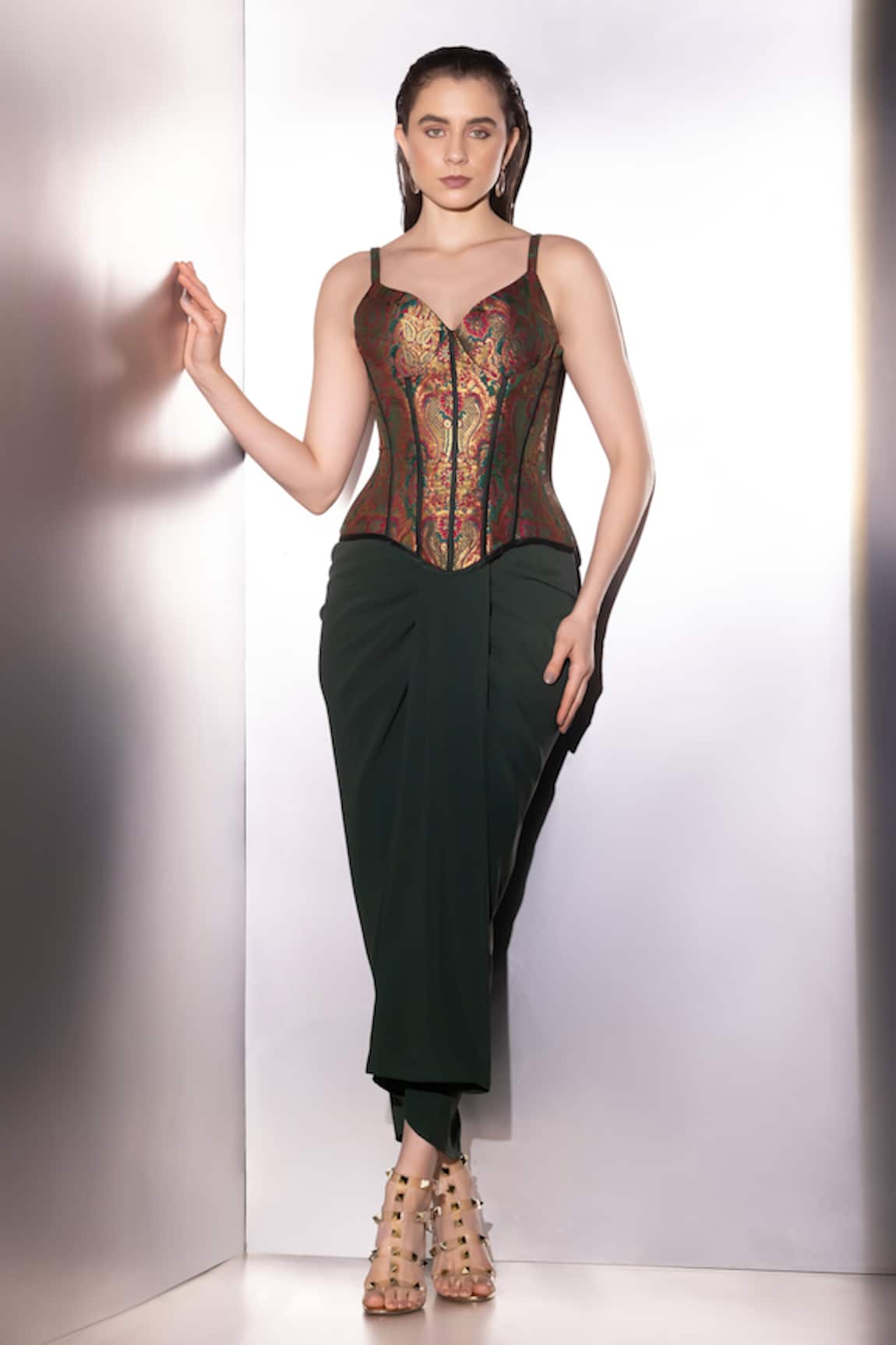 Label Muslin Seraphina Brocade Corset Set 