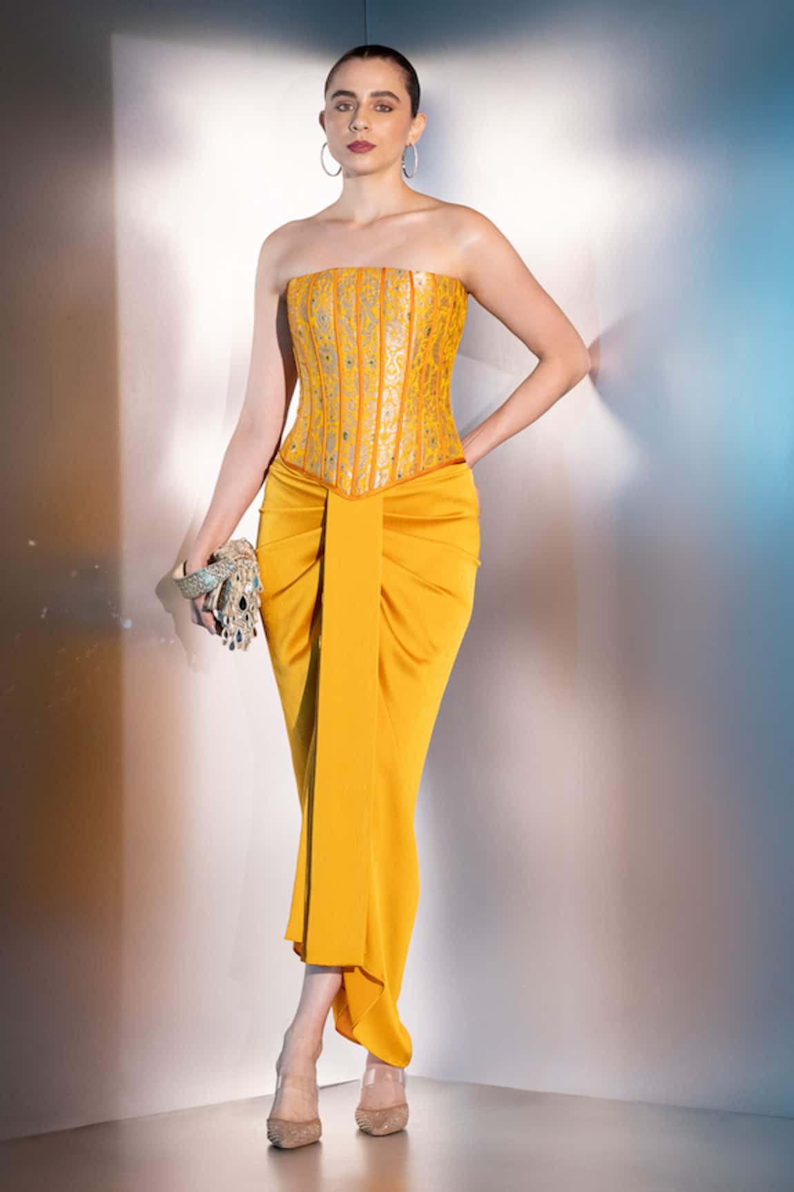 Label Muslin Elara Brocade Corset Set 