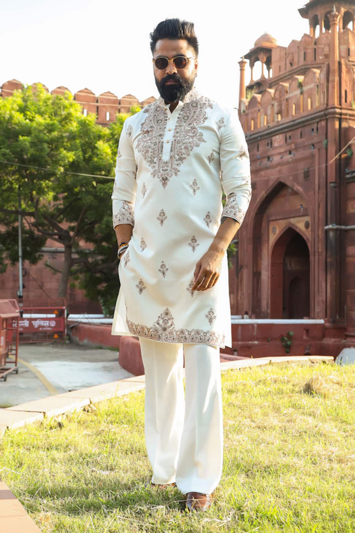 Courtyard By Abhi Aari Handwork Kurta Set