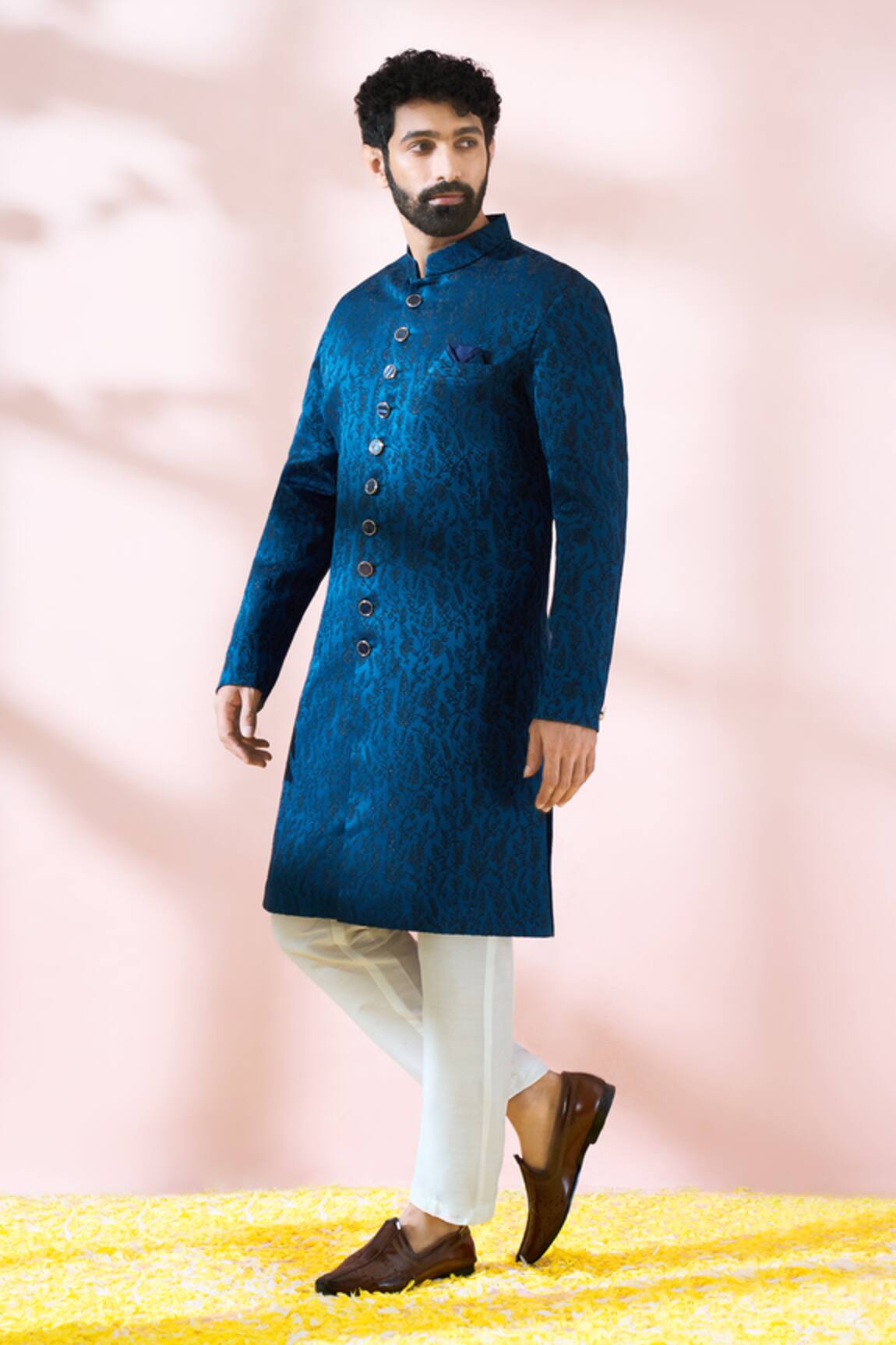 Arihant Rai Sinha Floral Pattern Sherwani & Pant Set 