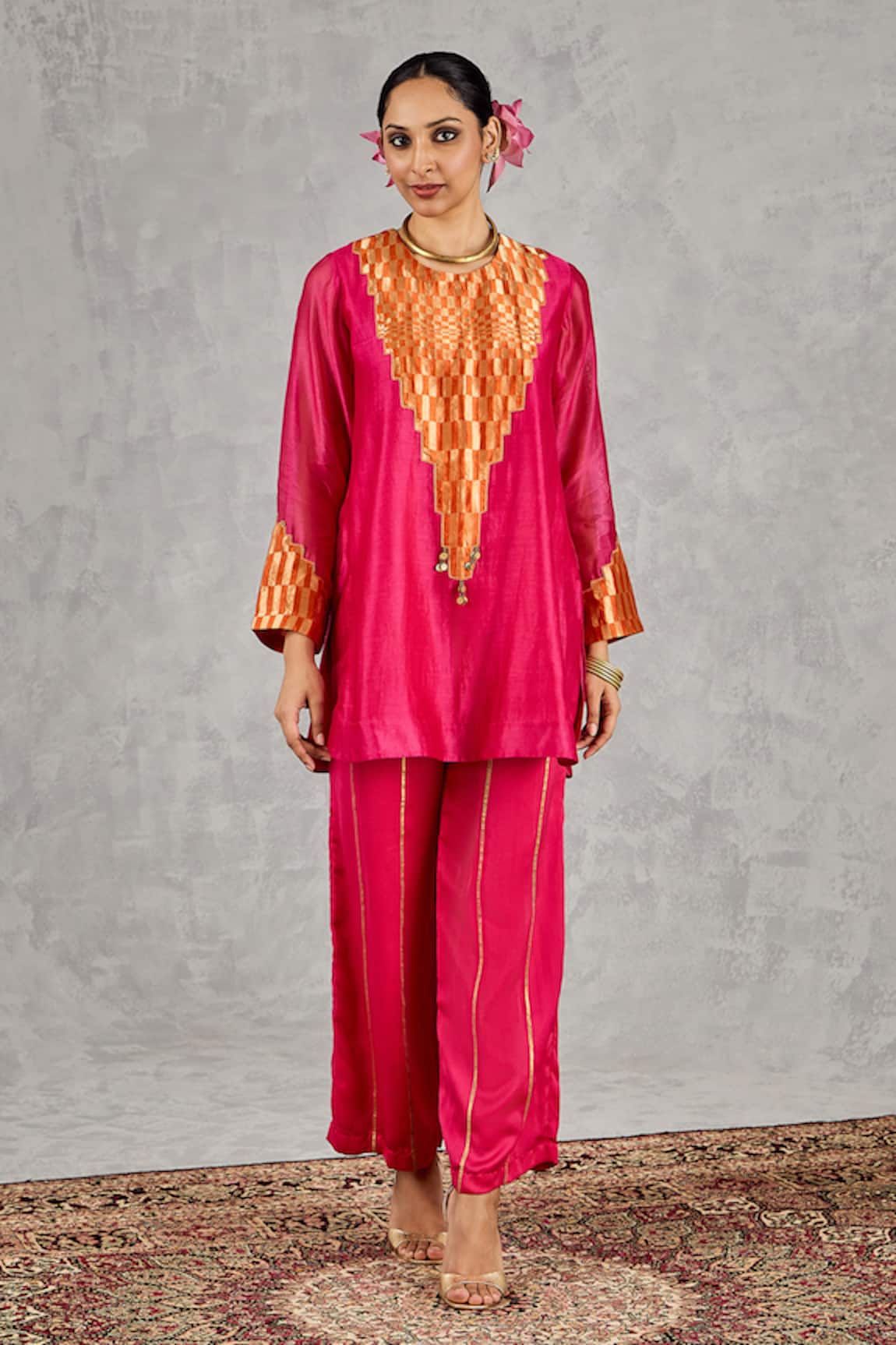 Shivani Bhargava Geometric Pattern Kurta & Pant Set 