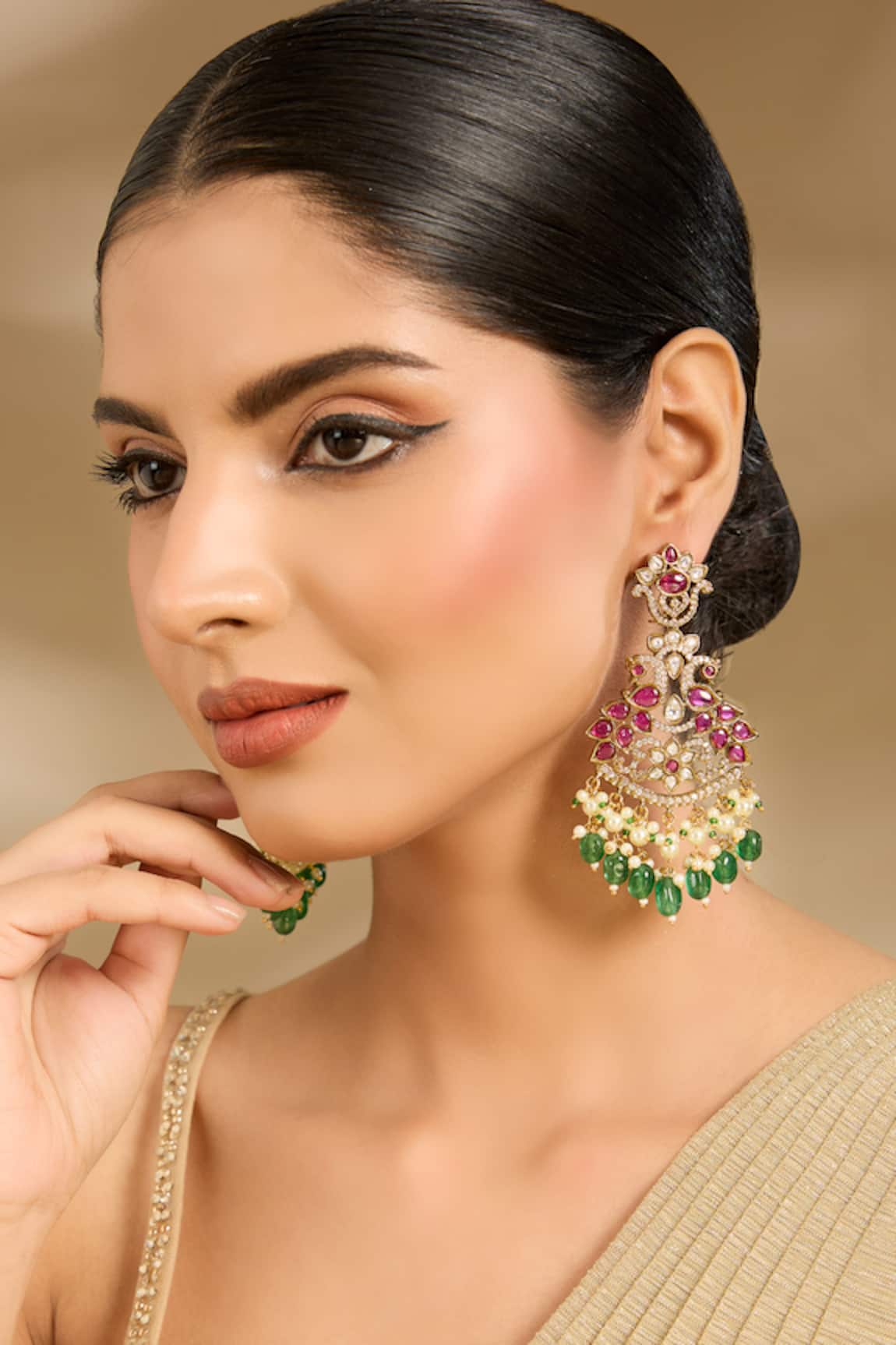 Vivinia By Vidhi Mehra Bead Embellished Chandeliers 