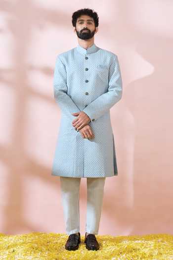 Arihant Rai Sinha Geometric Thread Sequin Sherwani & Pant Set 