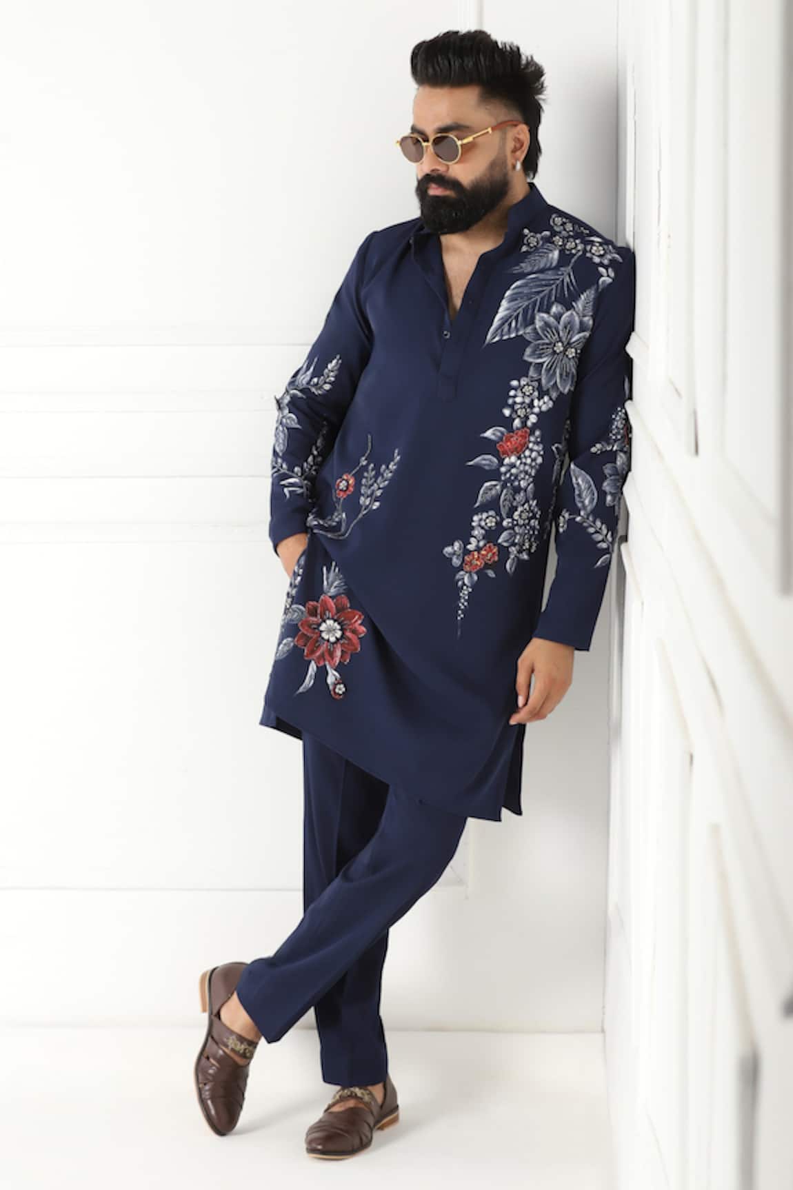 Courtyard By Abhi Artistic Hand Painted Kurta Set 