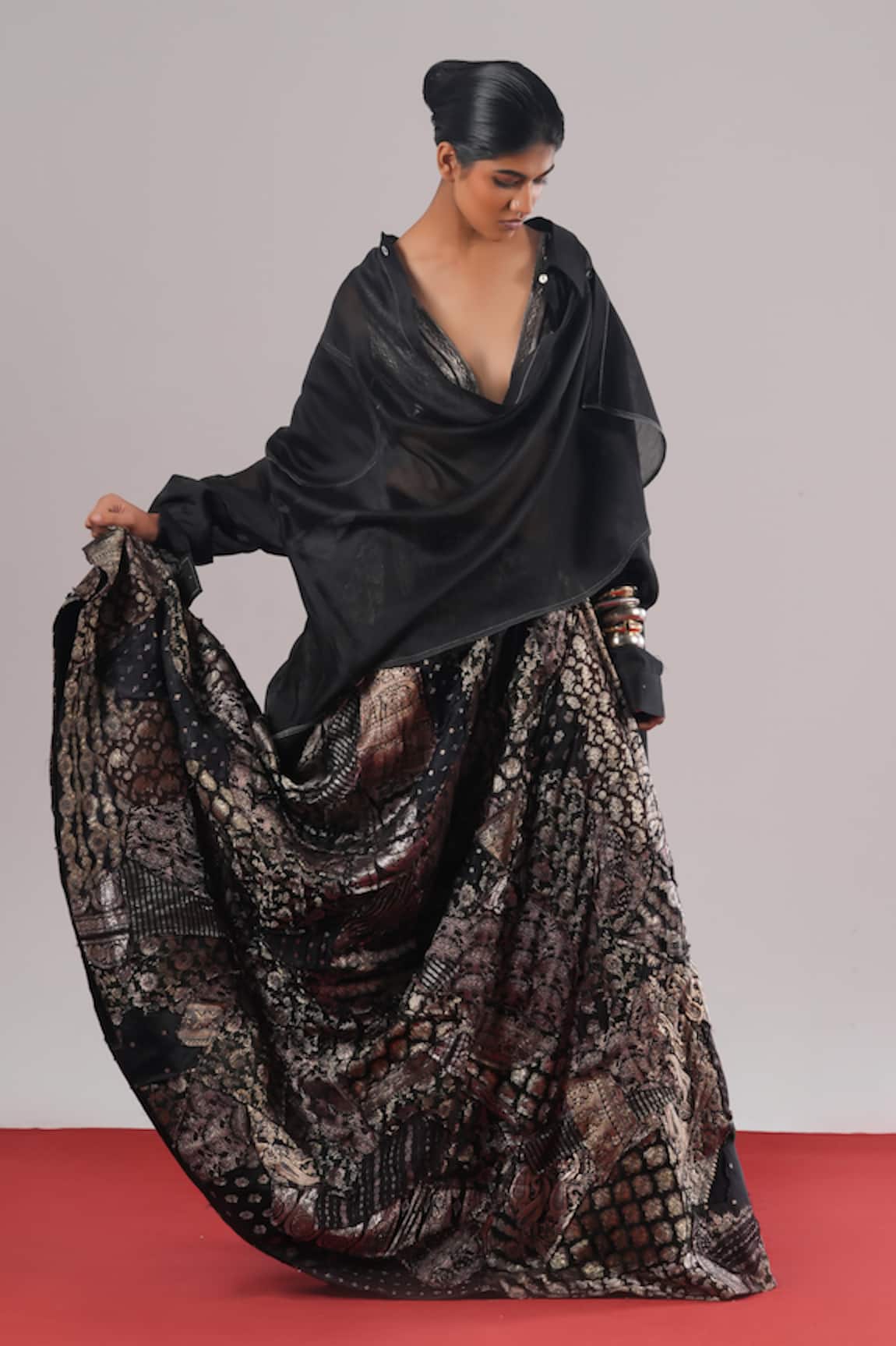 Urvashi Kaur Etoile Brocade Woven Lehenga 