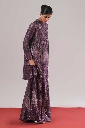 Urvashi Kaur Suki Brocade Silk Woven Gharara 