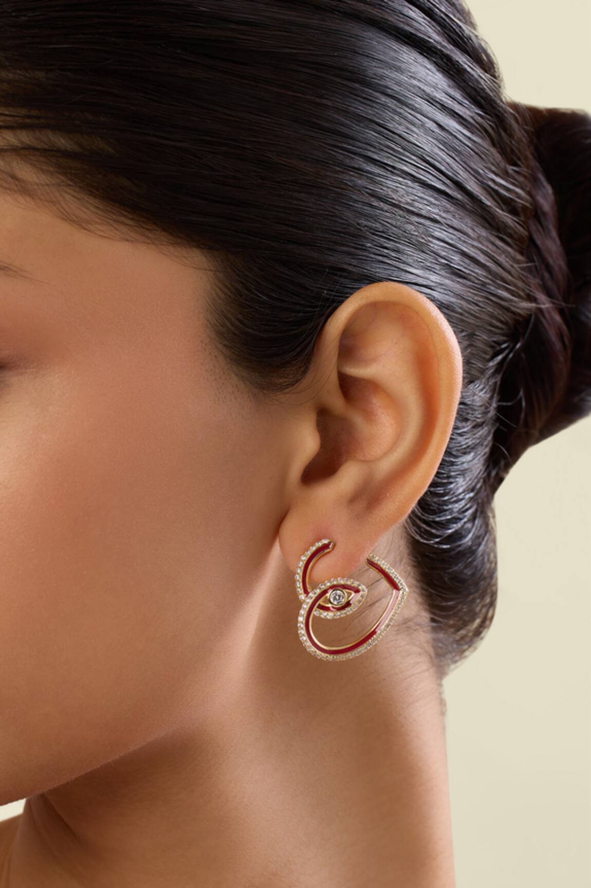 Isharya Gala Heart Hoop Earrings 