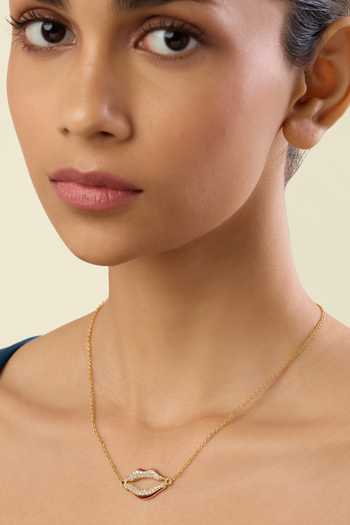Isharya Skylaire Lip Pendant Necklace 