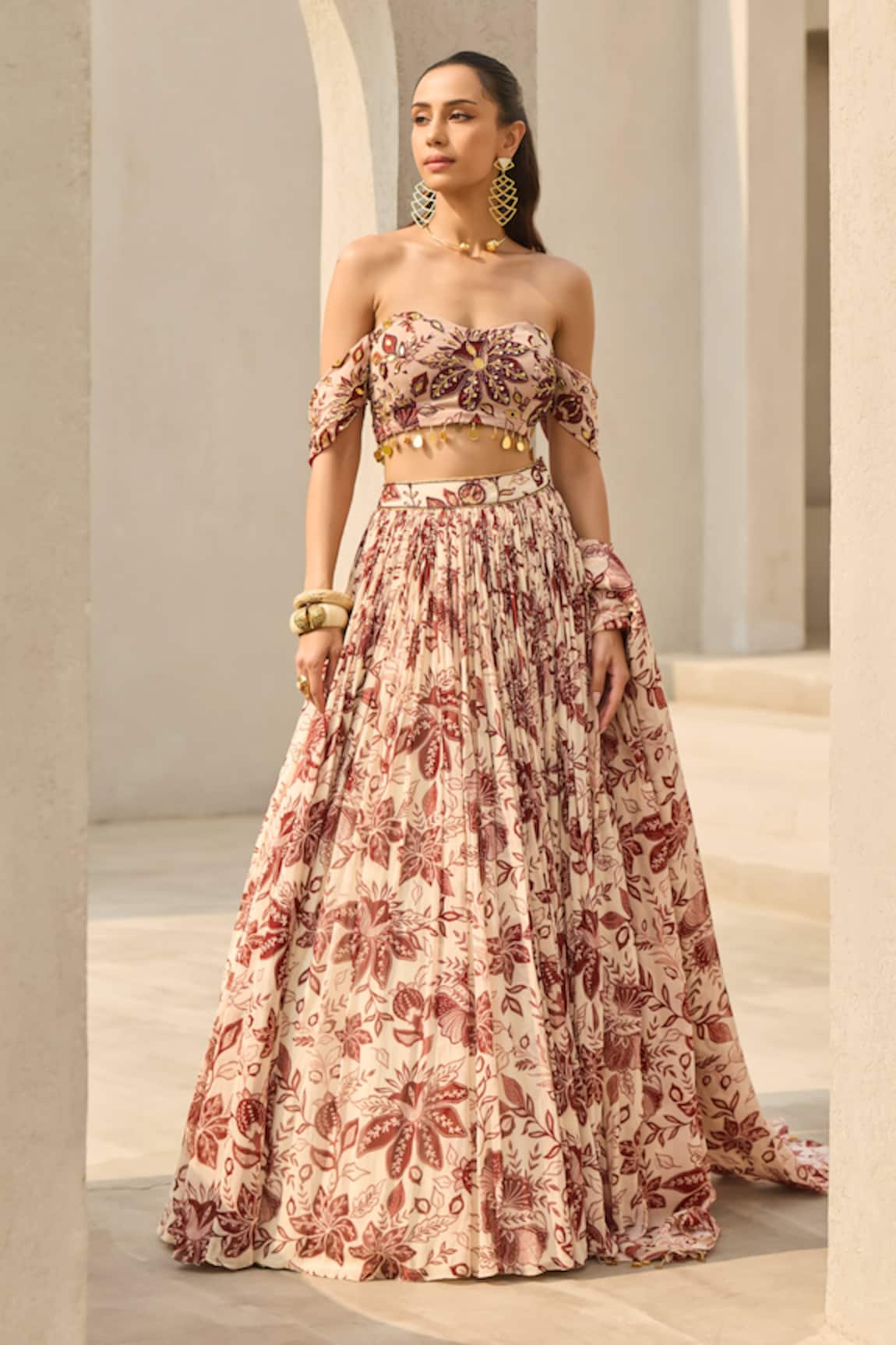 Diyarajvvir Floral Print Lehenga Set 