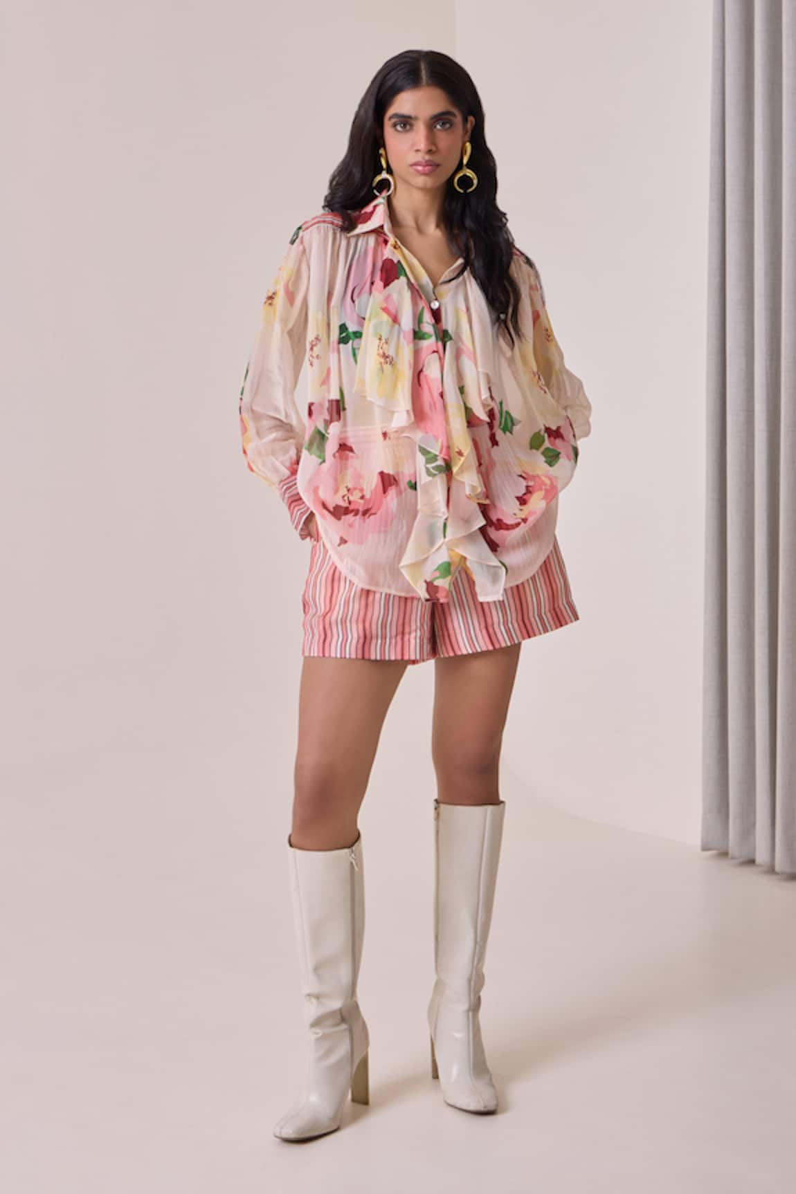 Needleten Striped Shorts