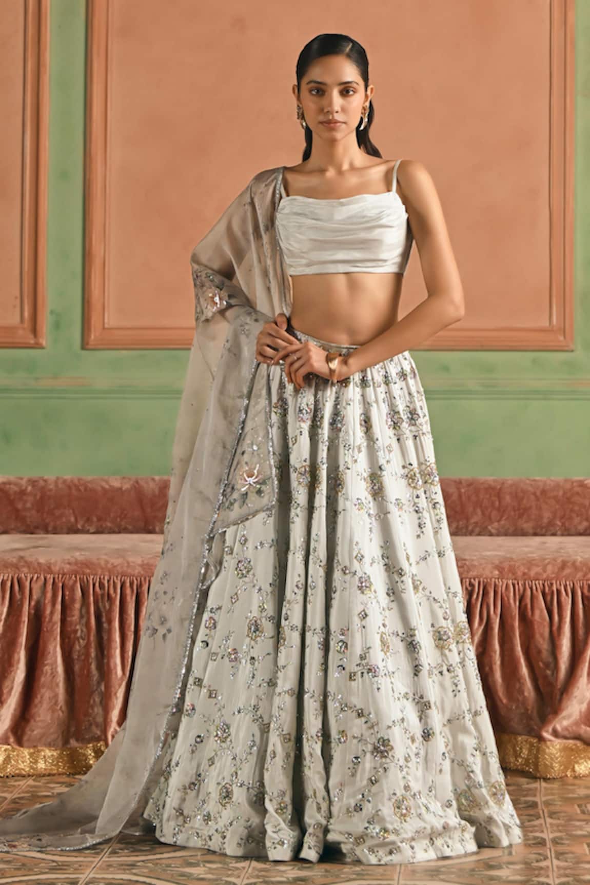 Lashkaraa Embroidered Beaded Lehenga Set