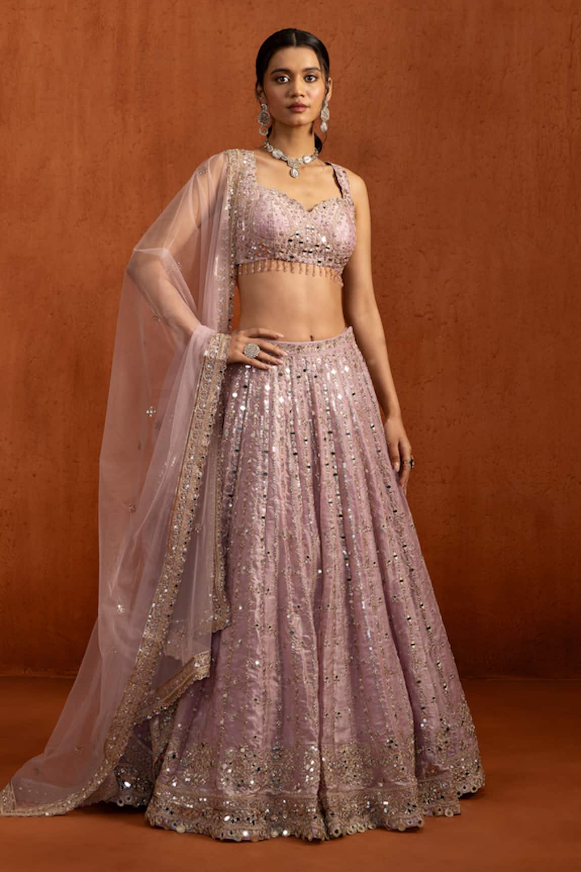 Lashkaraa Sequined Embroidered Lehenga Set