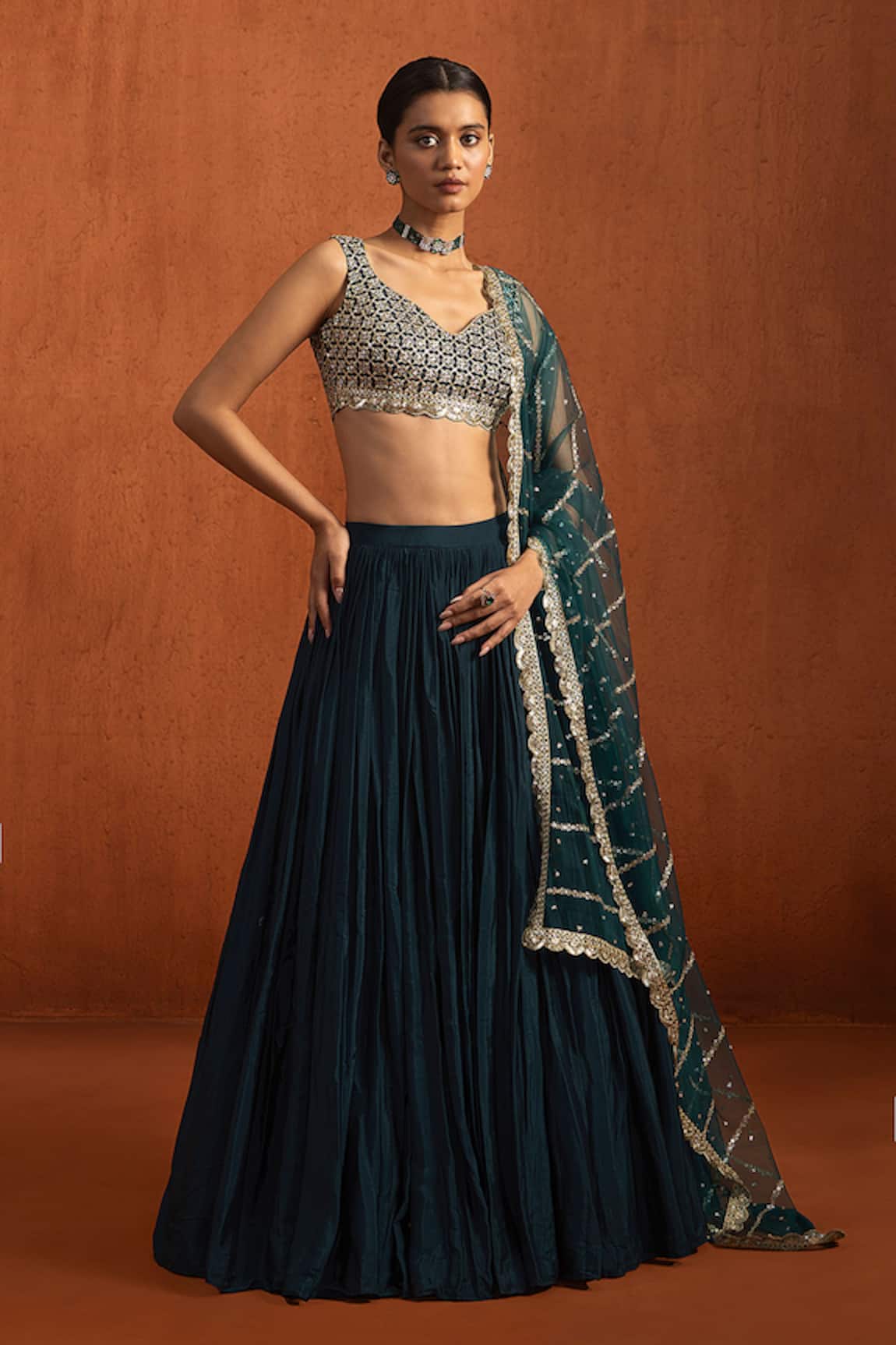 Lashkaraa Pleated Lehenga Set
