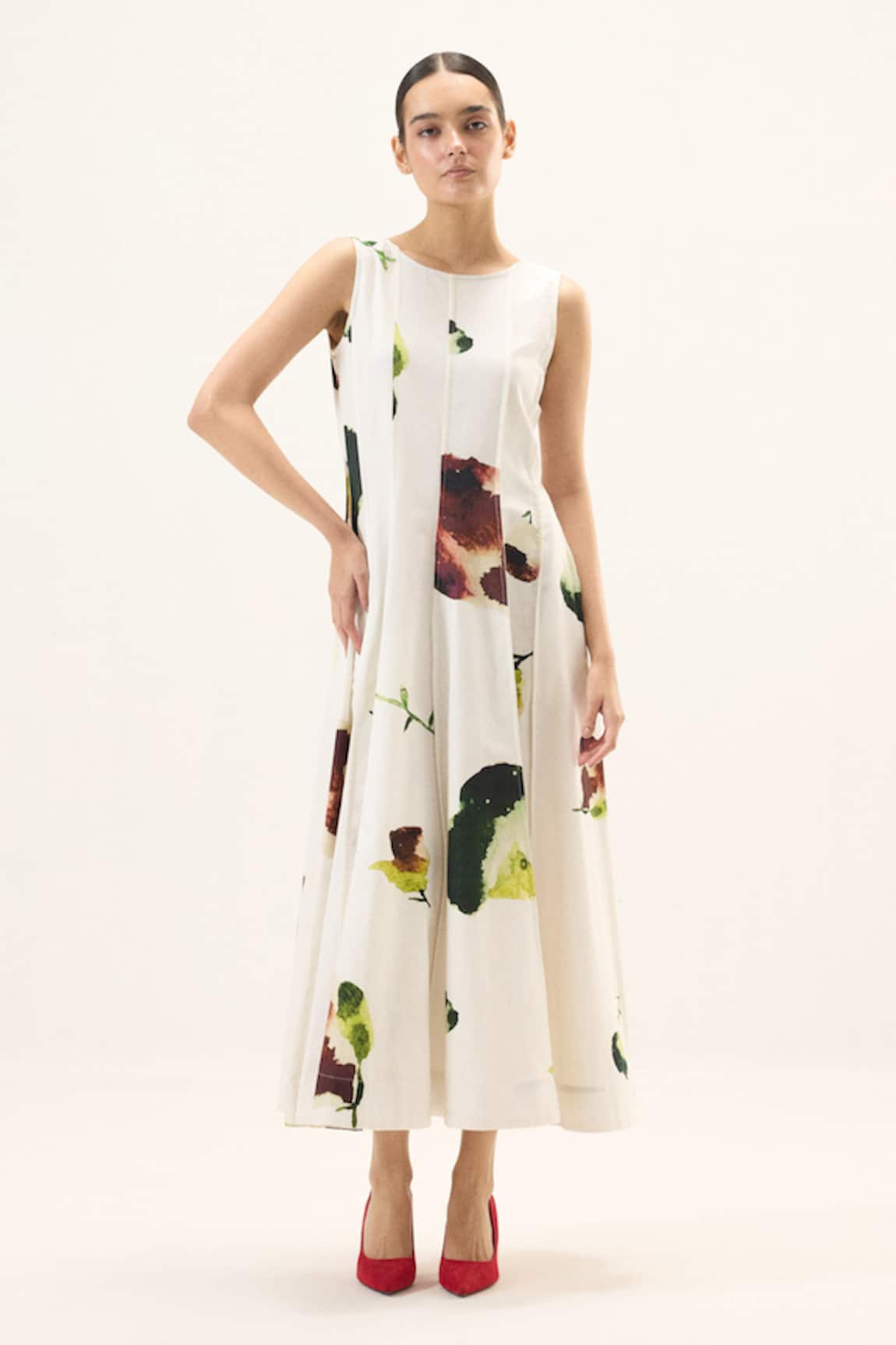 Kharakapas Moonwhite Printed Dress 