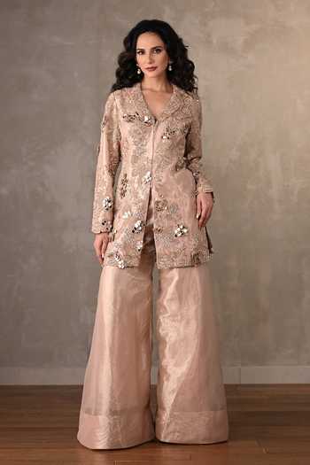 Onaya Floral Vine Embroidered Jacket & Sharara Set 