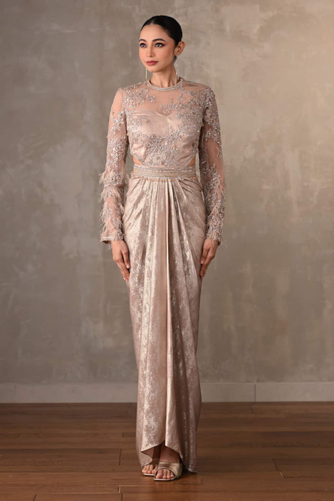 Onaya Crystal Embellished Gown 