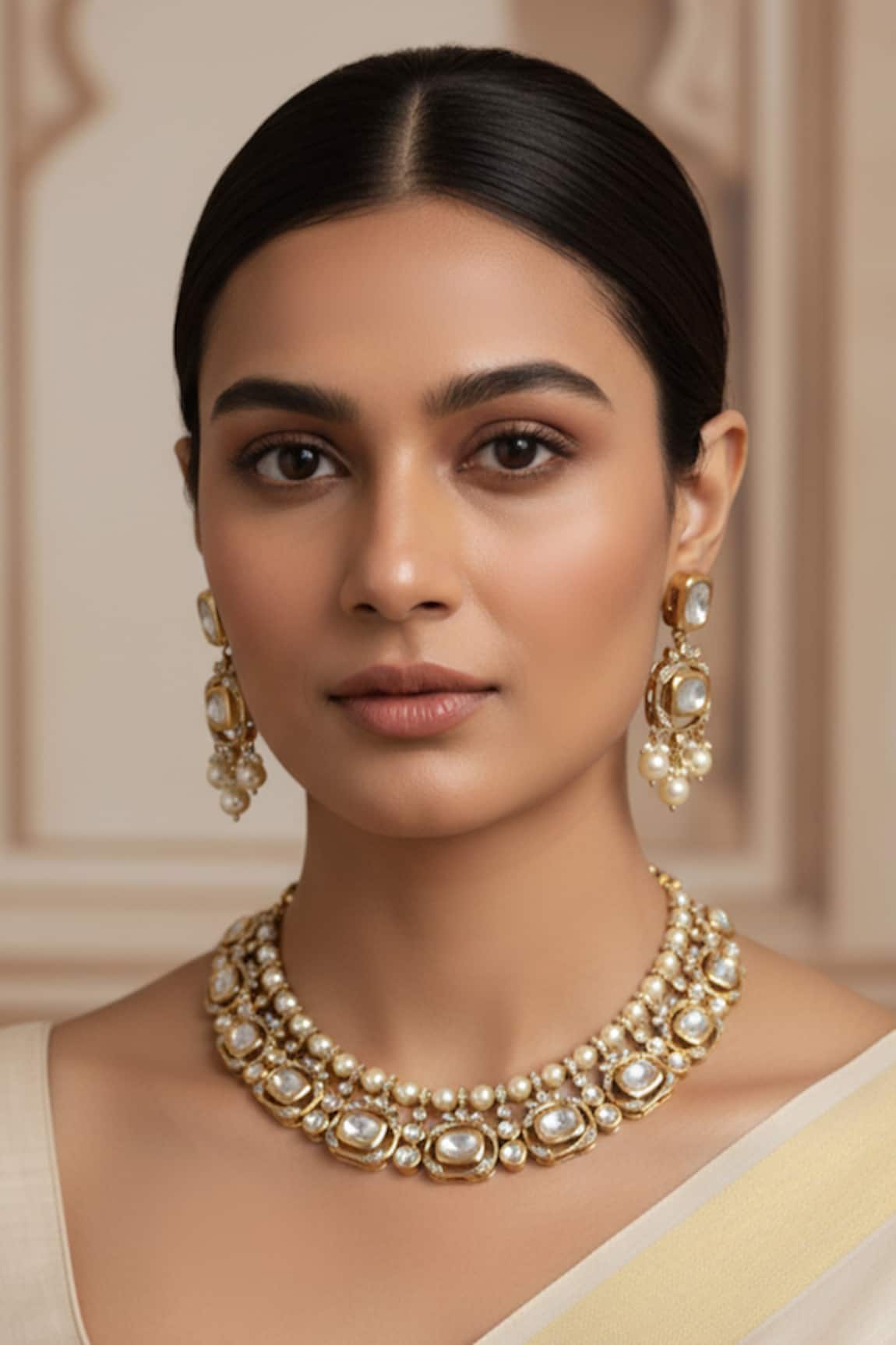 The Bling Girll Polki Embellished Choker Set 