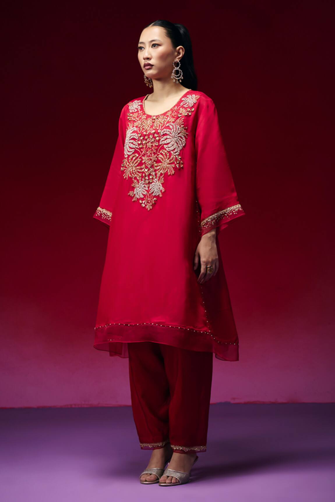 One Not Two Hand Embroidered Kurta & Salwar Set 