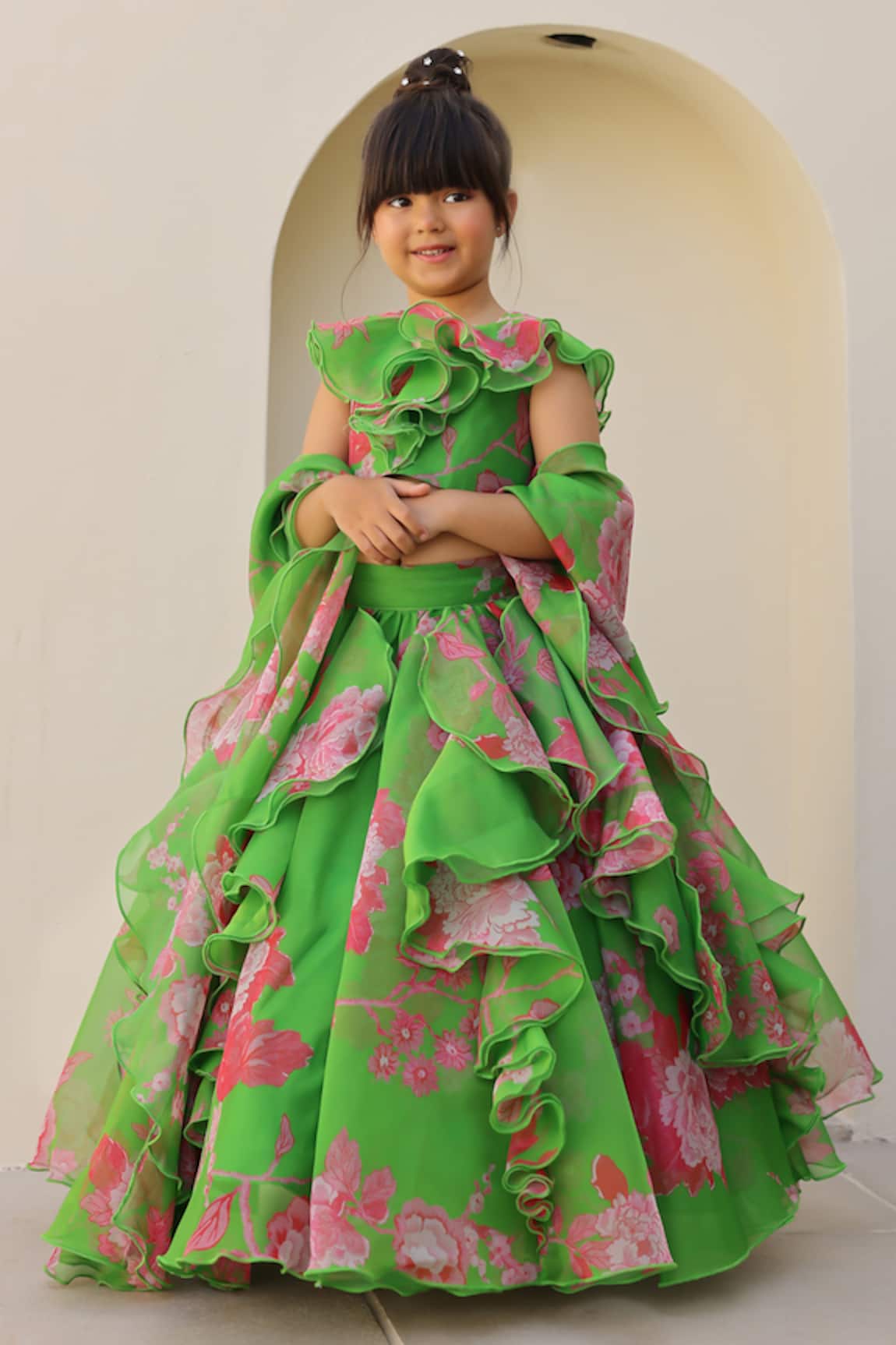 Janyas Closet Floral Pattern Lehenga Set 