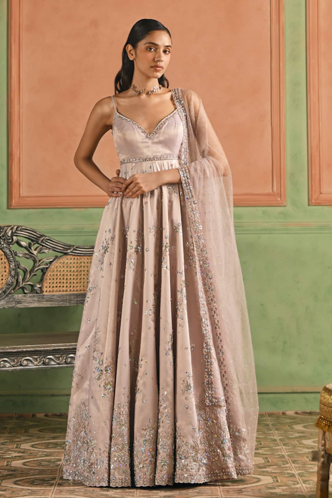 Lashkaraa Embroidered Anarkali Set 