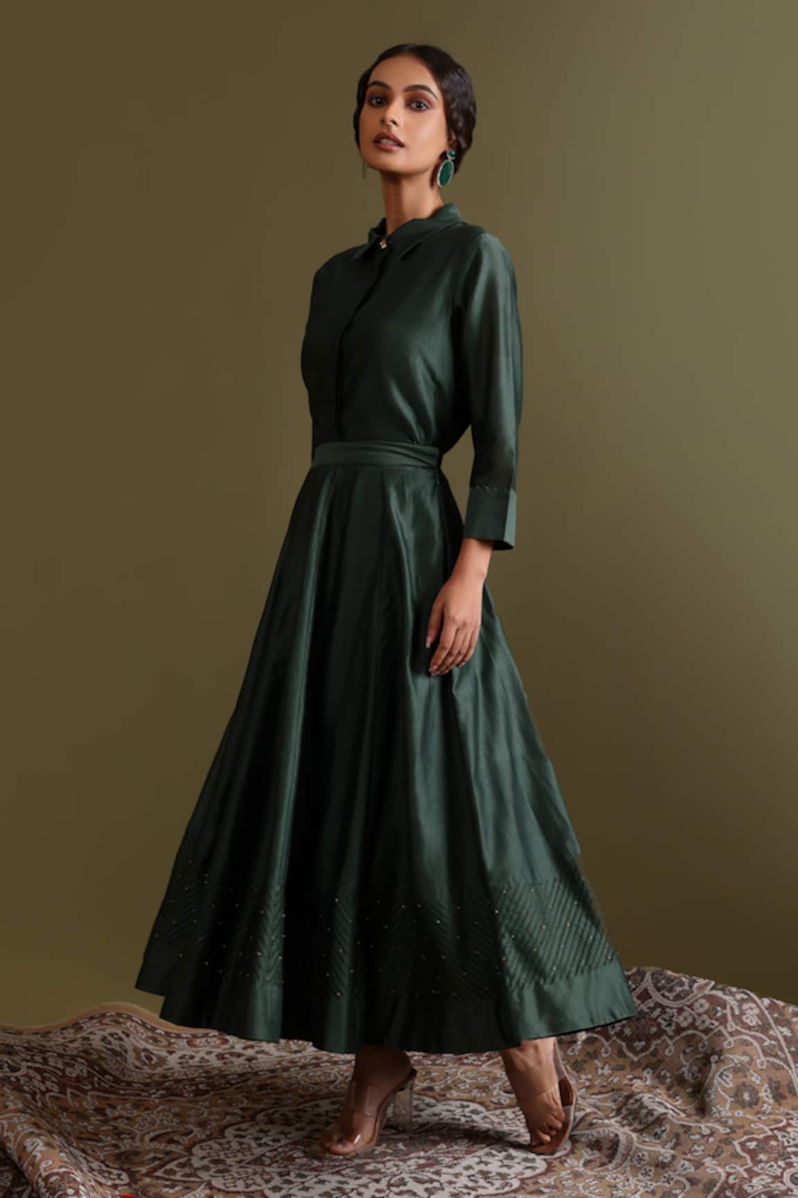 Chokhi Chorri Rekha Chanderi Skirt Set 